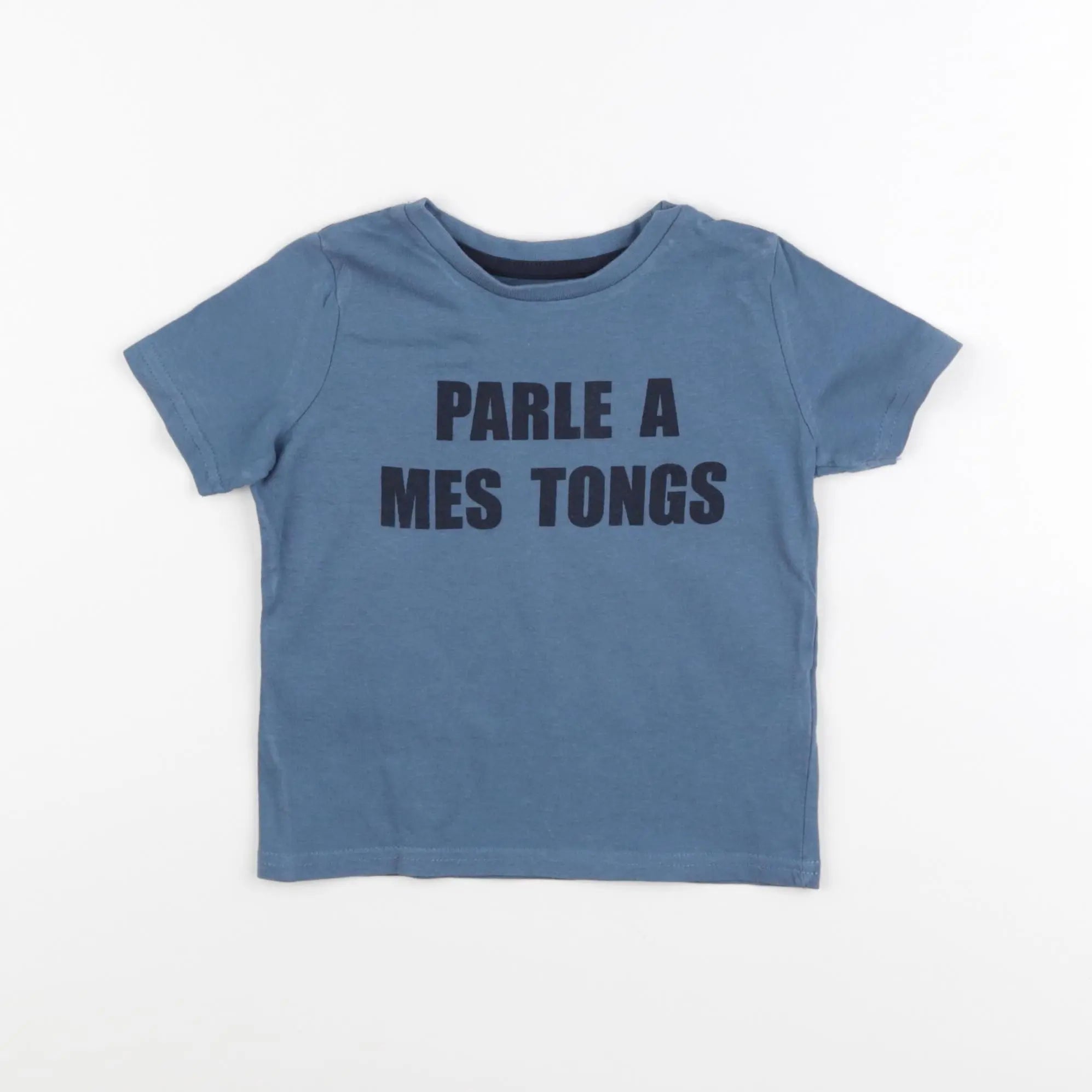 Vertbaudet - tee-shirt bleu - 2 ans