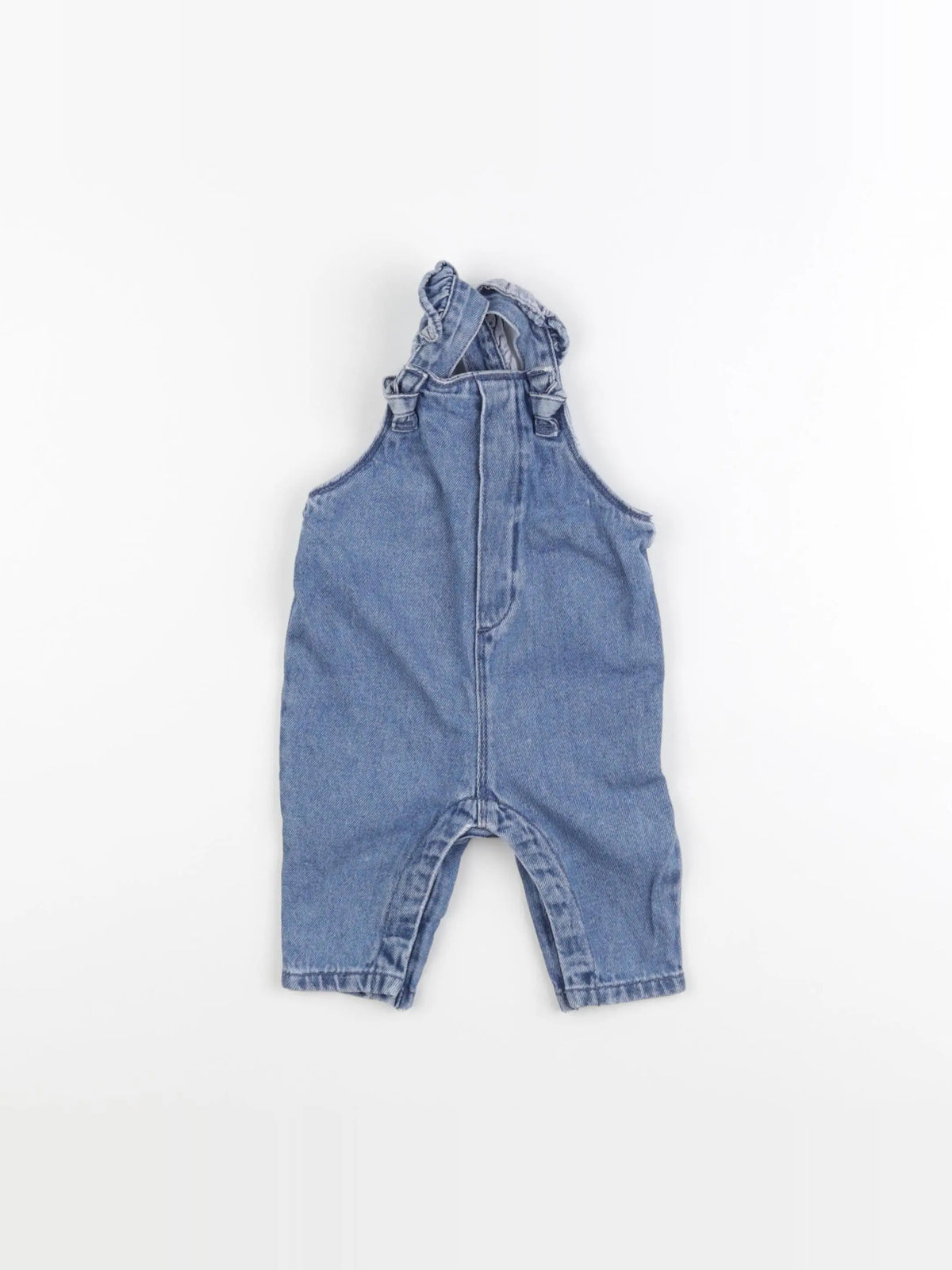 Vertbaudet - salopette coton bleu - 3 mois