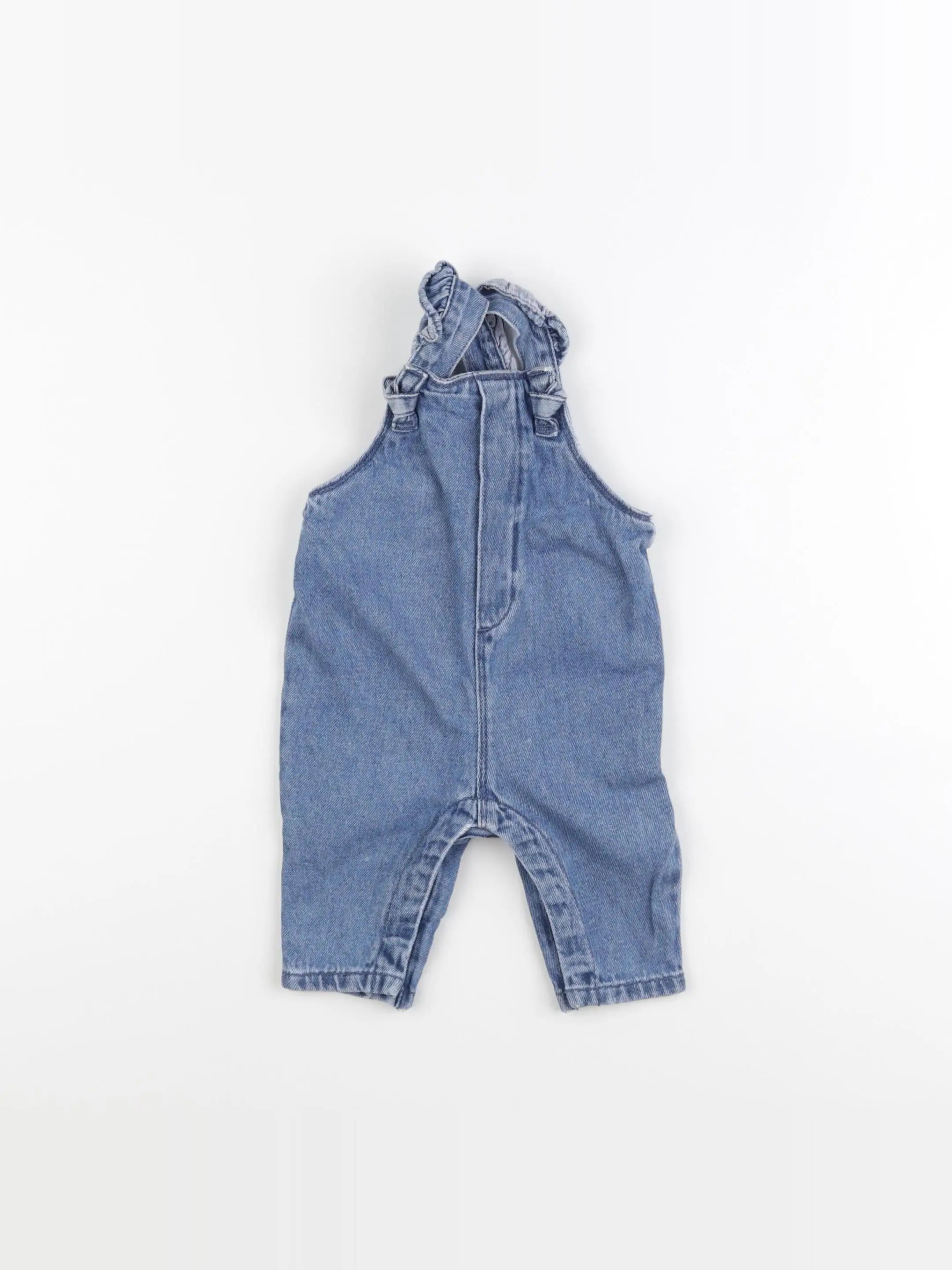 Vertbaudet - salopette coton bleu - 3 mois