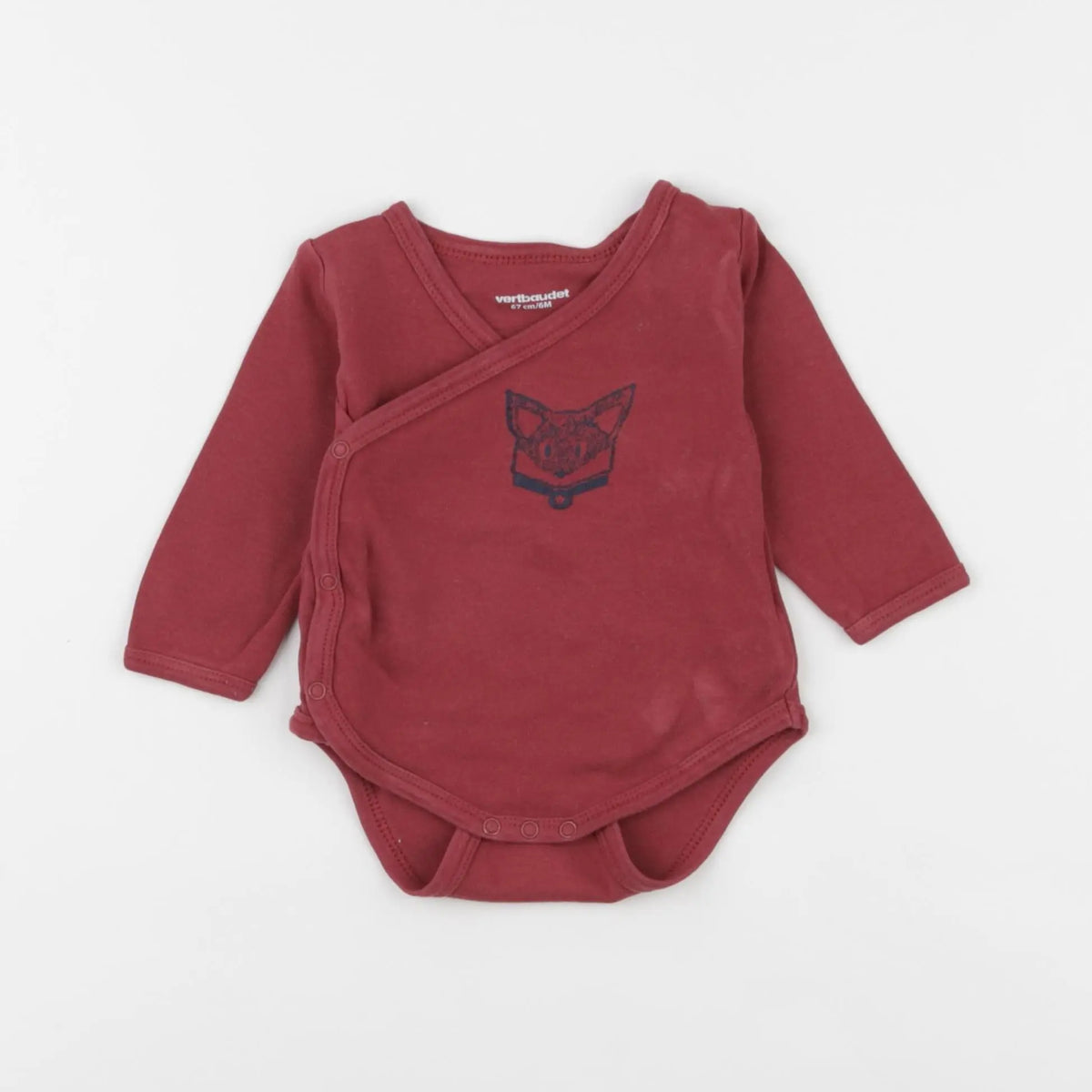 Vertbaudet - body rouge - 3 mois