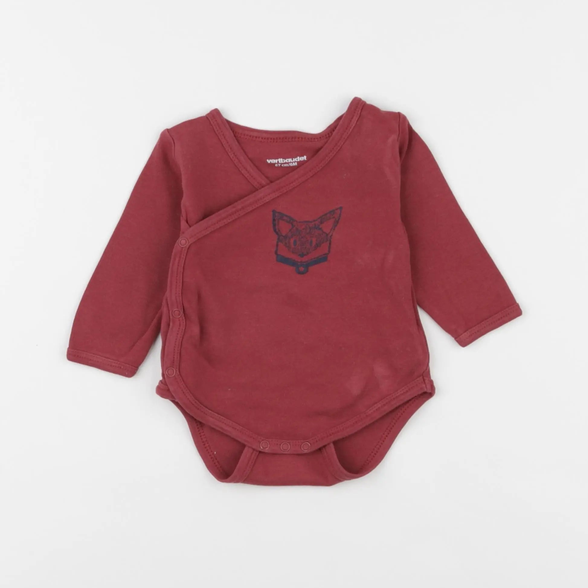 Vertbaudet - body rouge - 3 mois