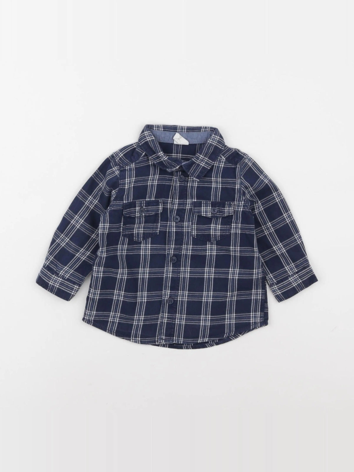 H&M - chemise bleu - 6 mois