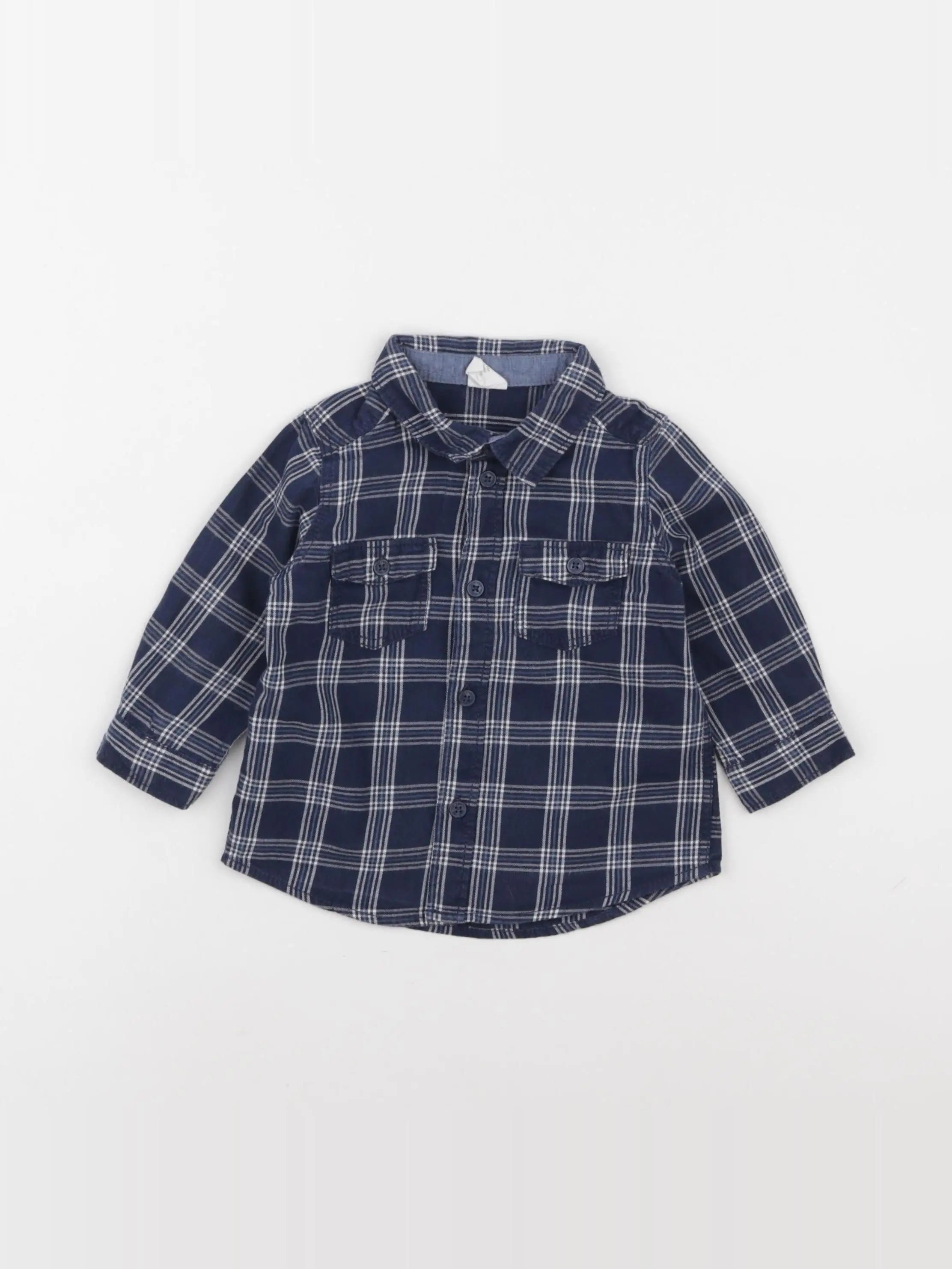 H&M - chemise bleu - 6 mois