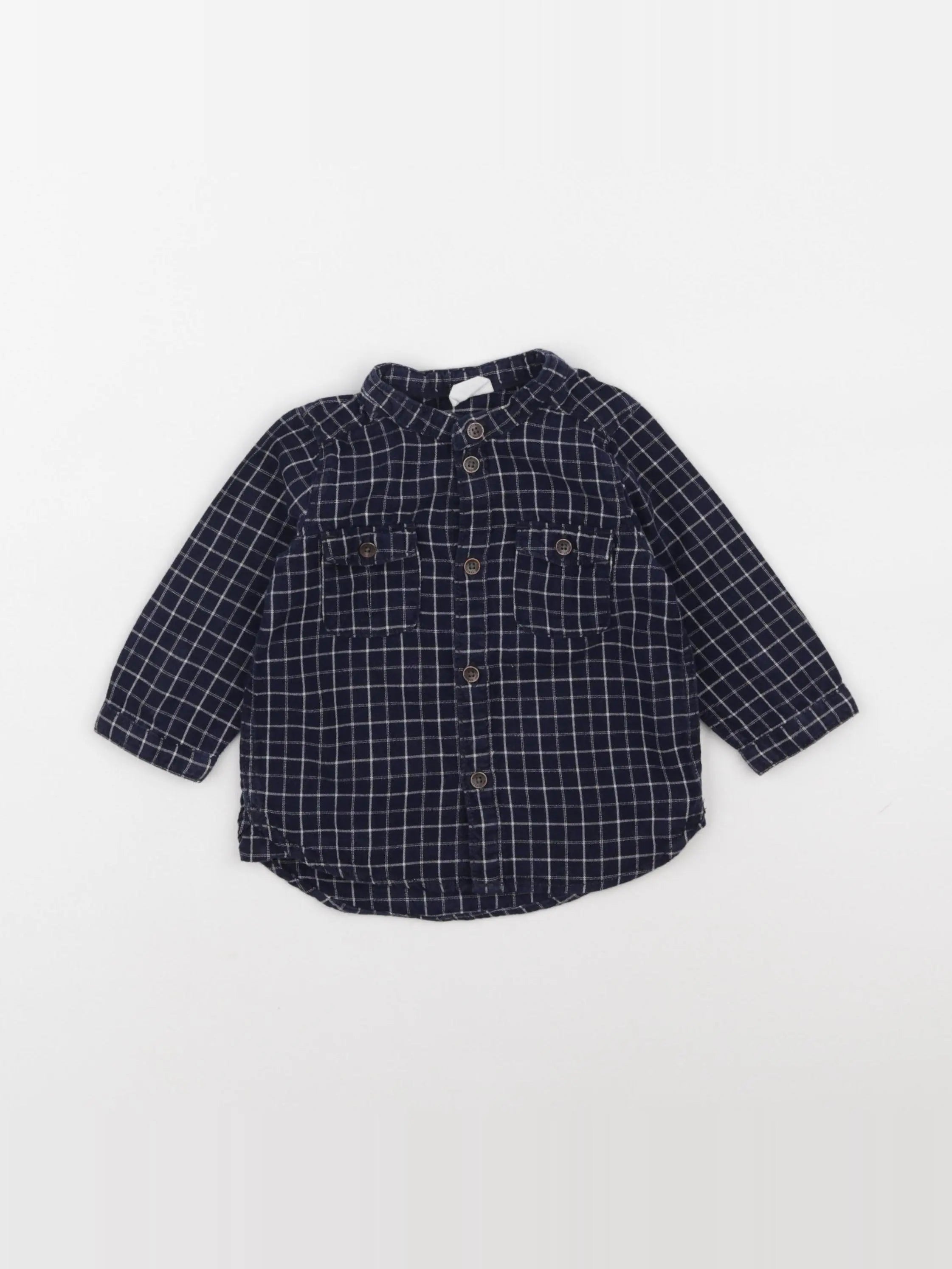 H&M - chemise bleu - 6 mois