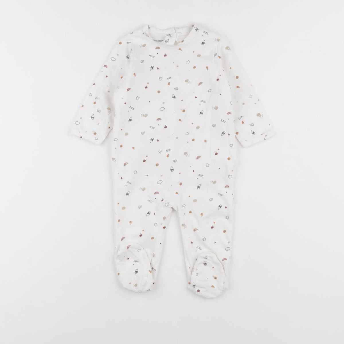 Vertbaudet - pyjama coton blanc - 6 mois