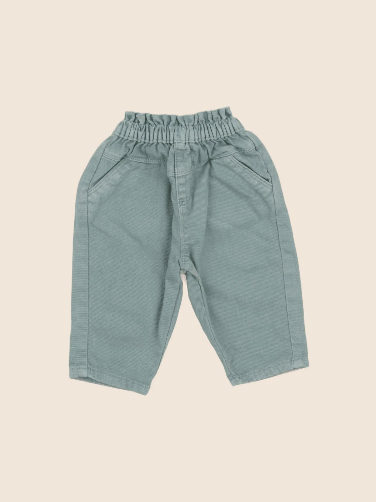 Vertbaudet - pantalon vert - 3 mois