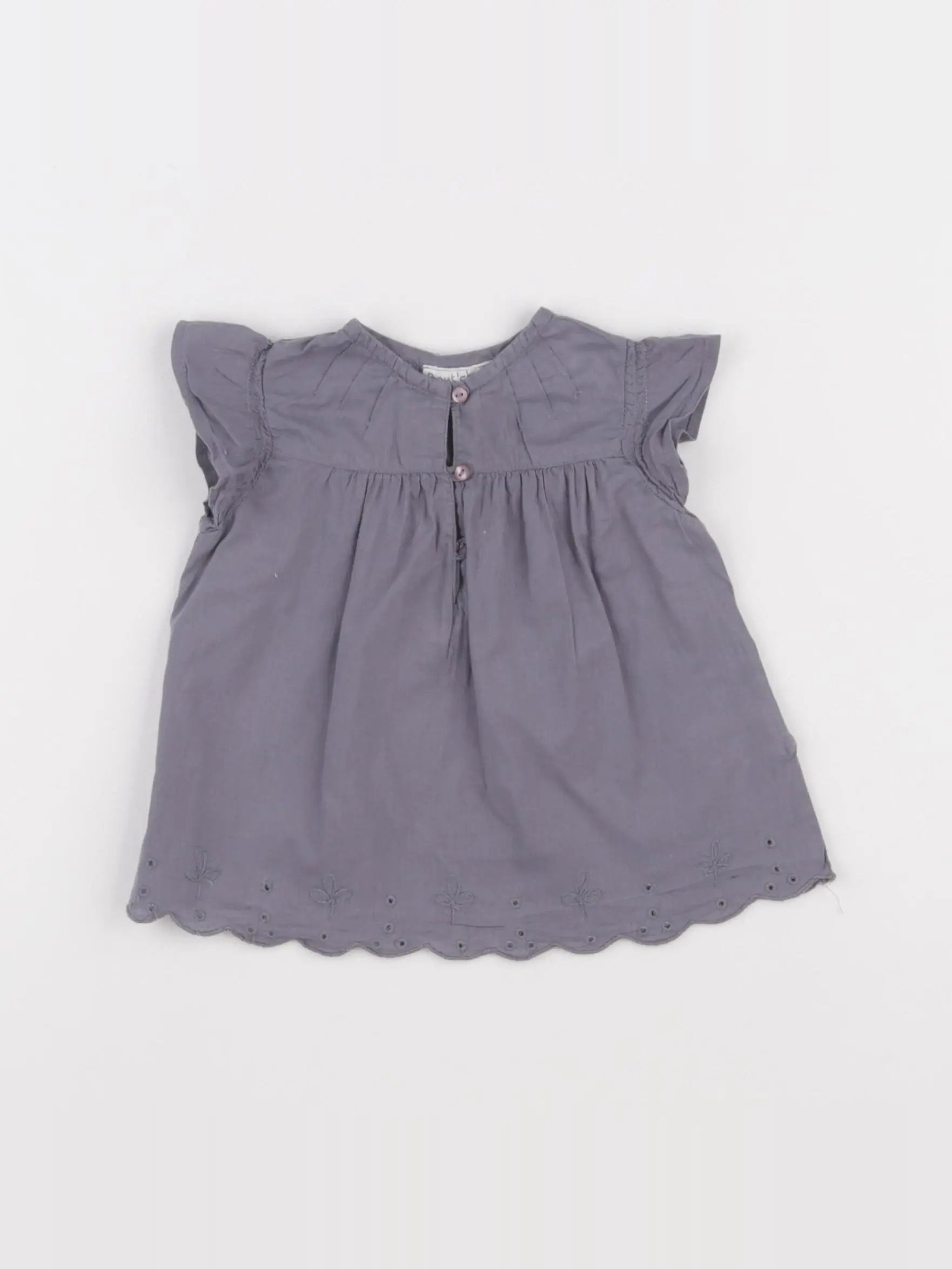 Boutchou - blouse gris - 9 mois