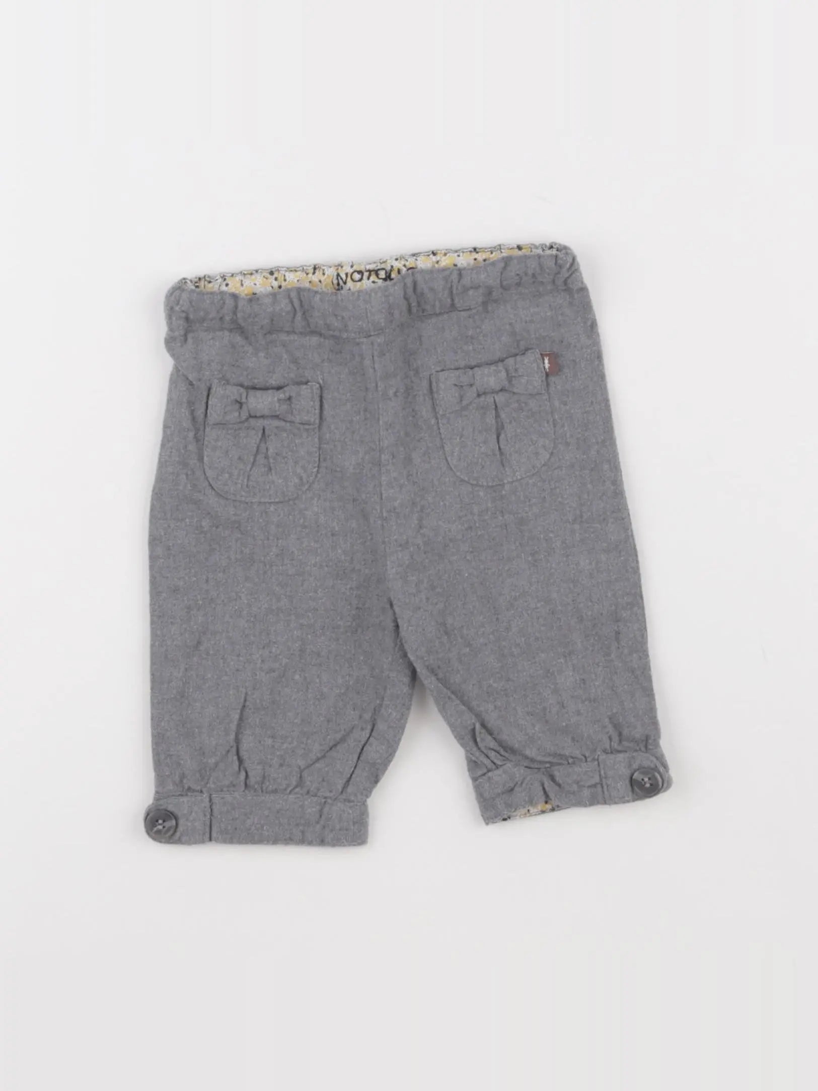 Natalys - pantacourt gris - 9 mois