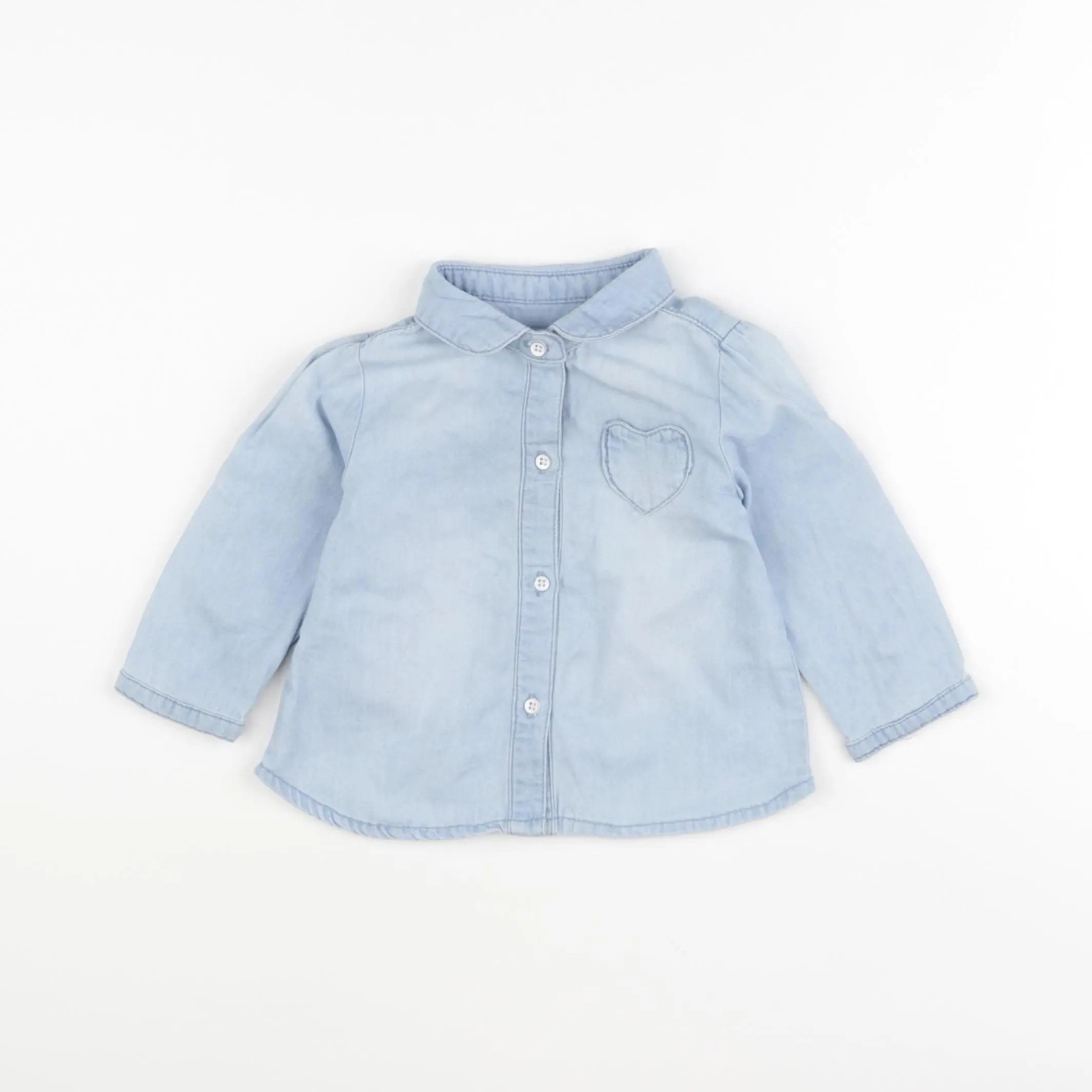 Vertbaudet - blouse bleu - 9 mois