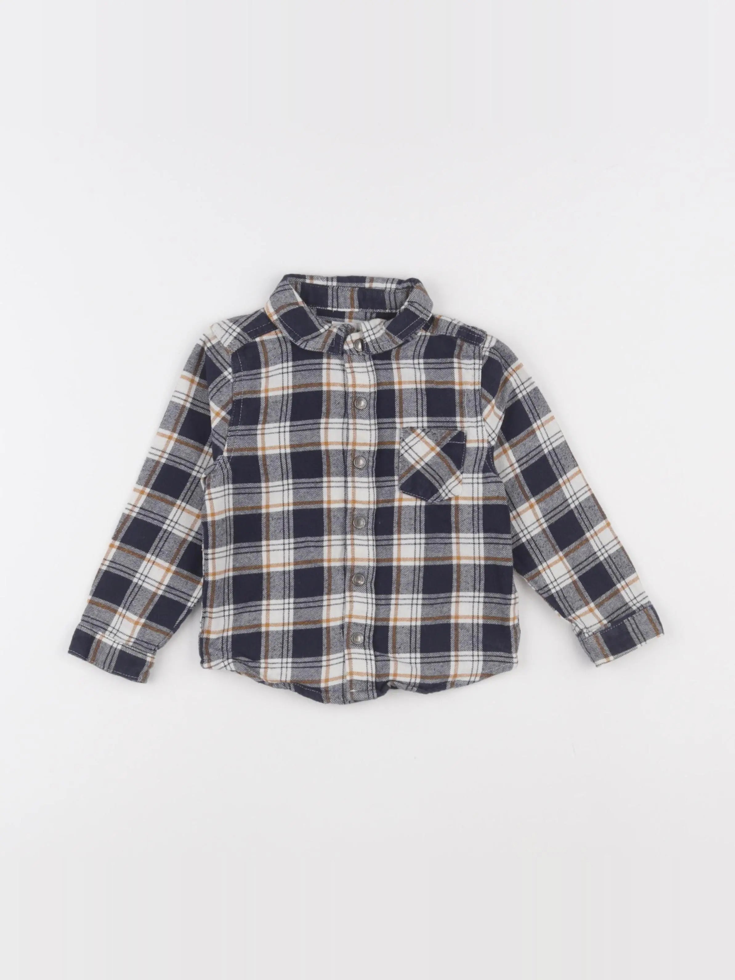 Vertbaudet - chemise bleu - 24 mois