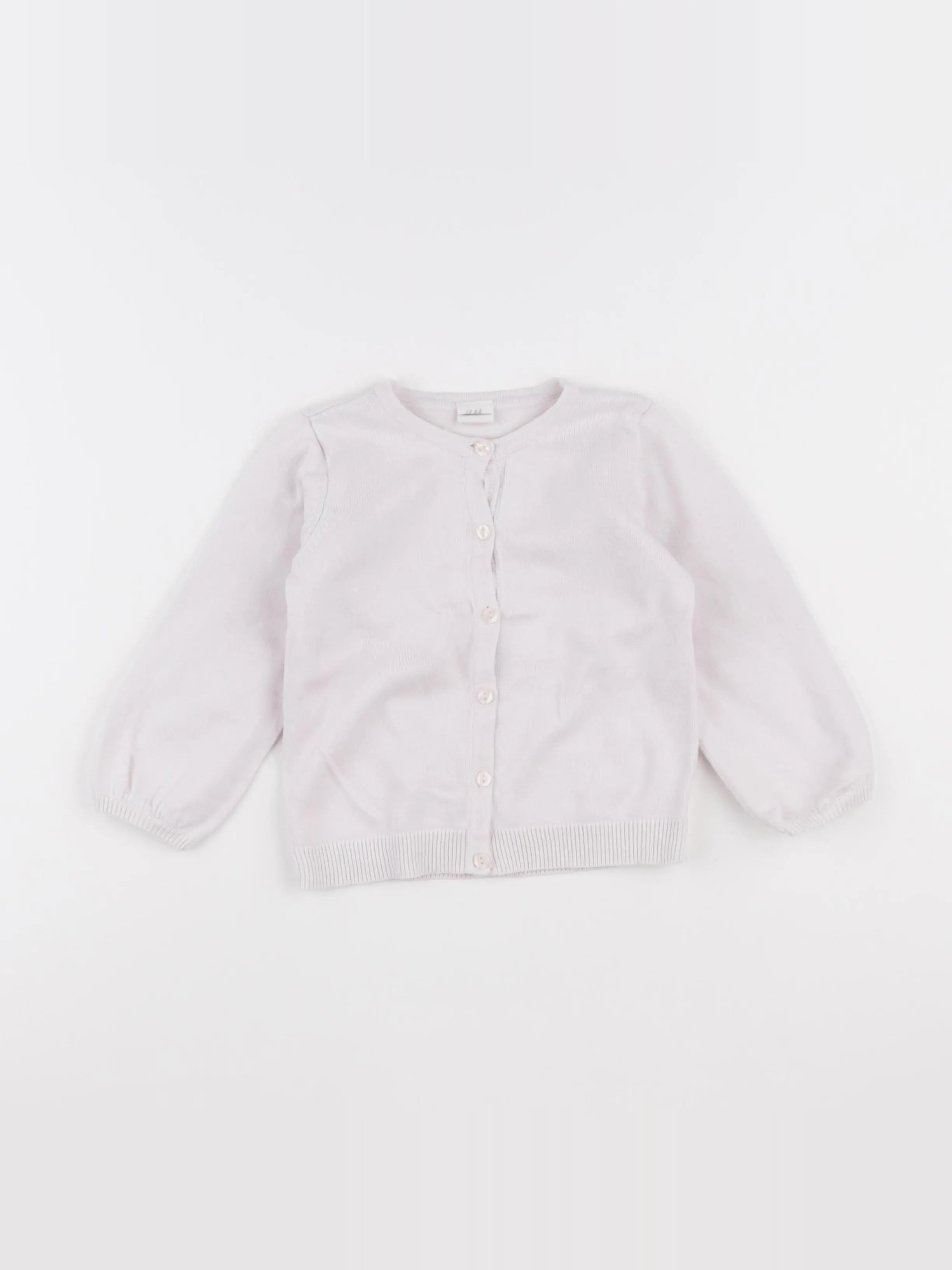 H&M - gilet rose - 12/18 mois