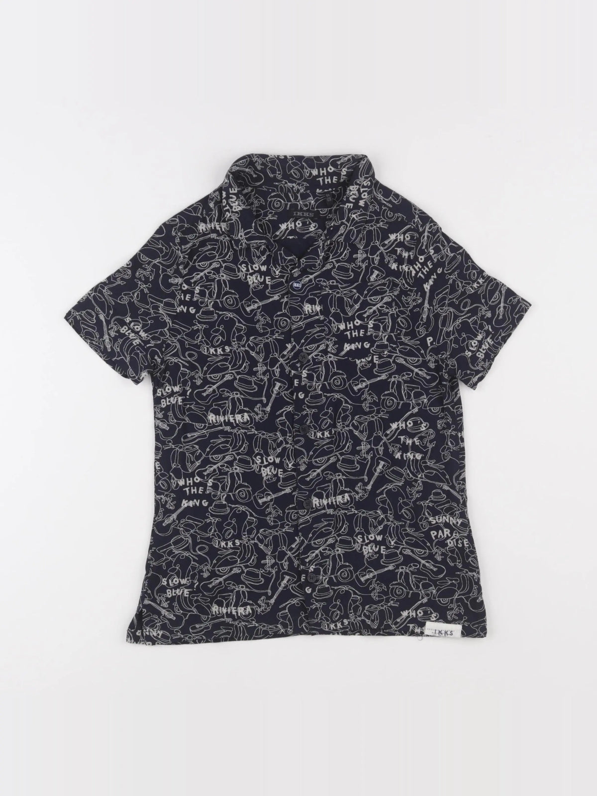 IKKS - polo bleu - 8 ans