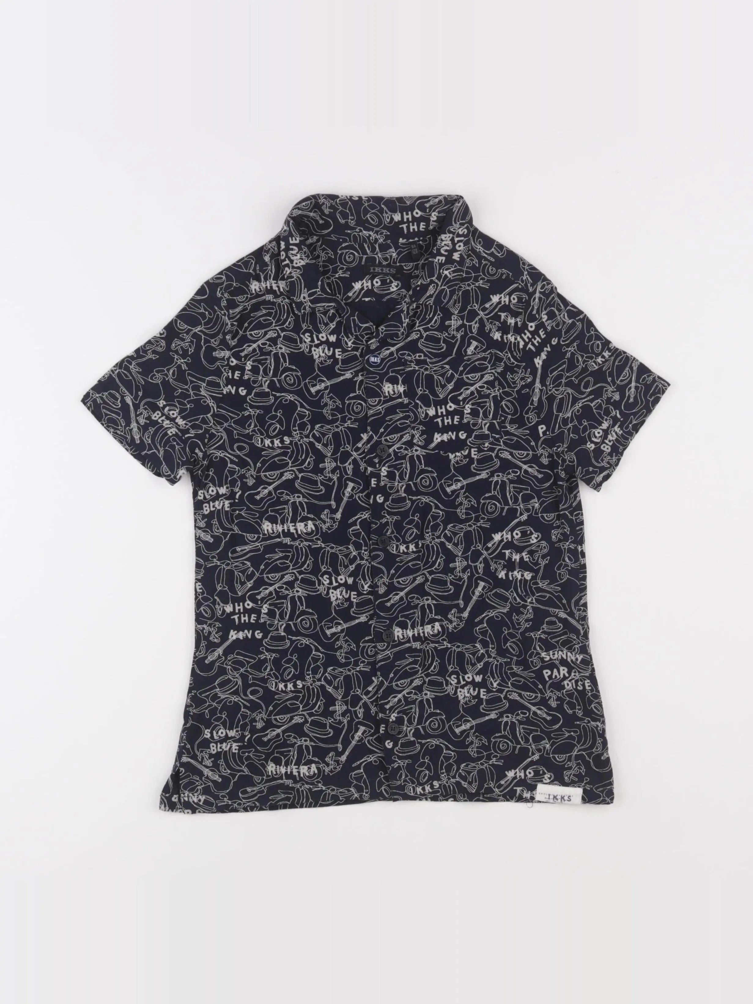 IKKS - polo bleu - 8 ans