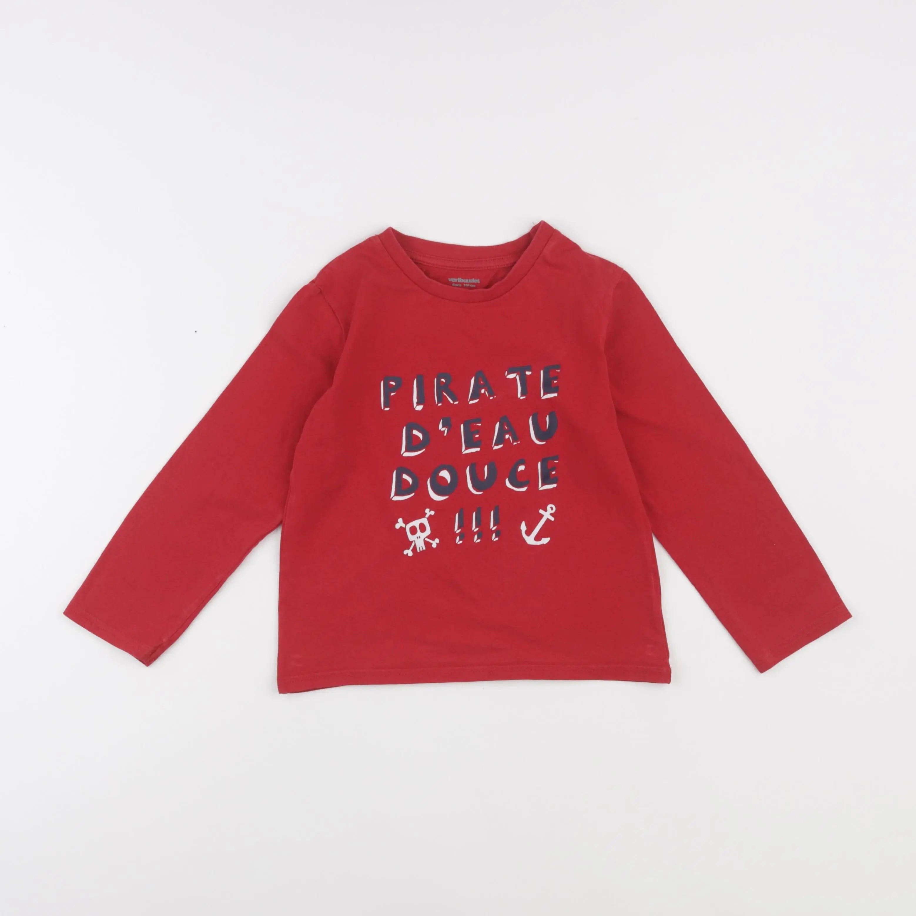 Vertbaudet - tee-shirt rouge - 6 ans