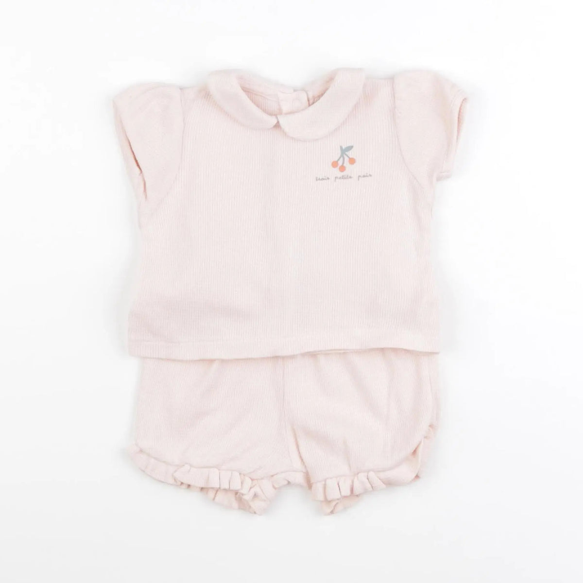 Vertbaudet - pyjama coton rose - 3 mois
