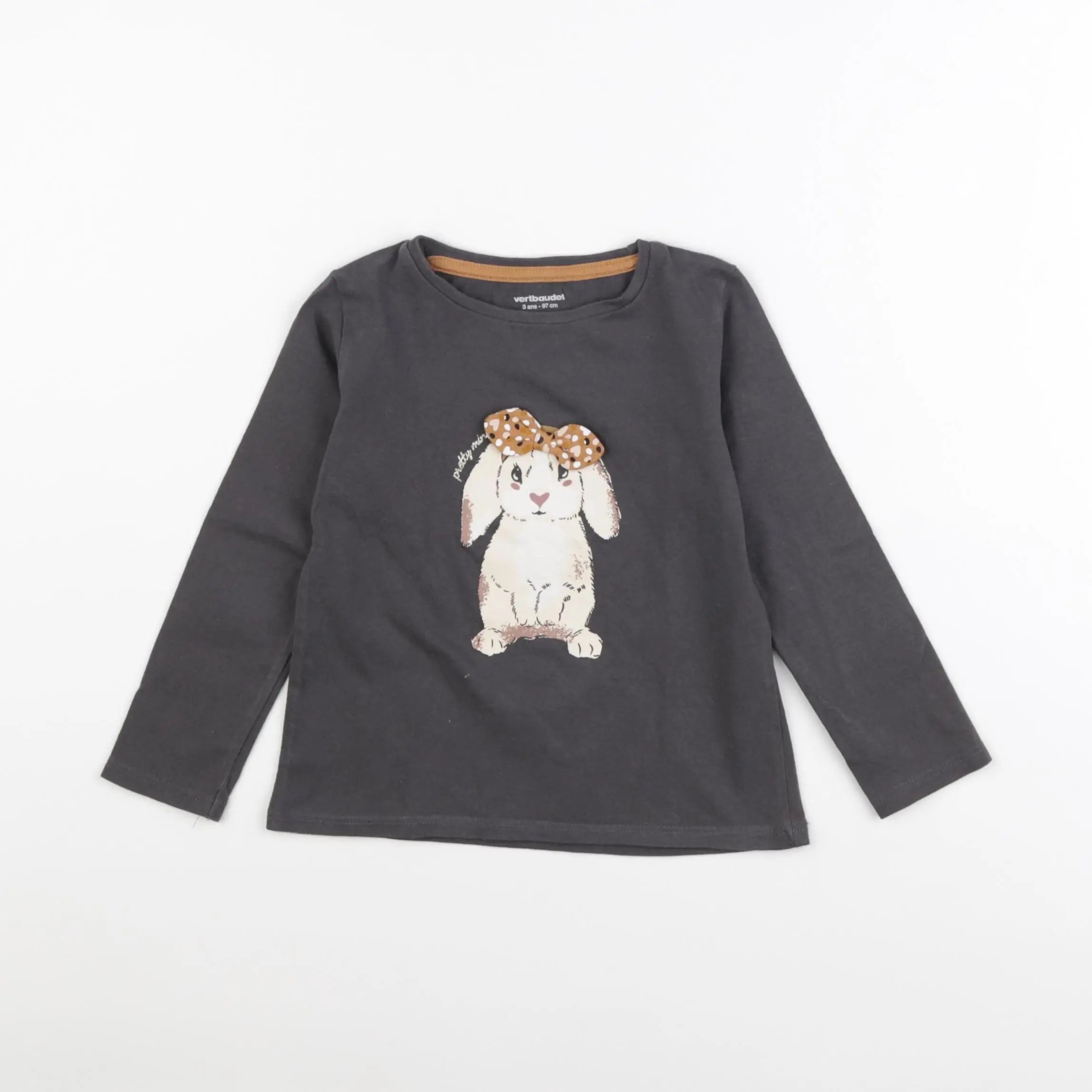 Vertbaudet - tee-shirt gris - 3 ans