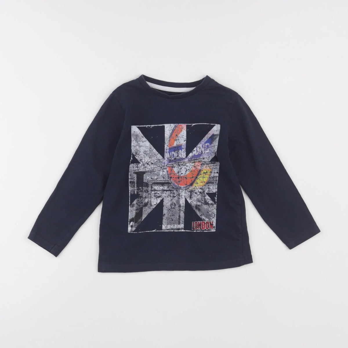 Vertbaudet - tee-shirt bleu - 5 ans
