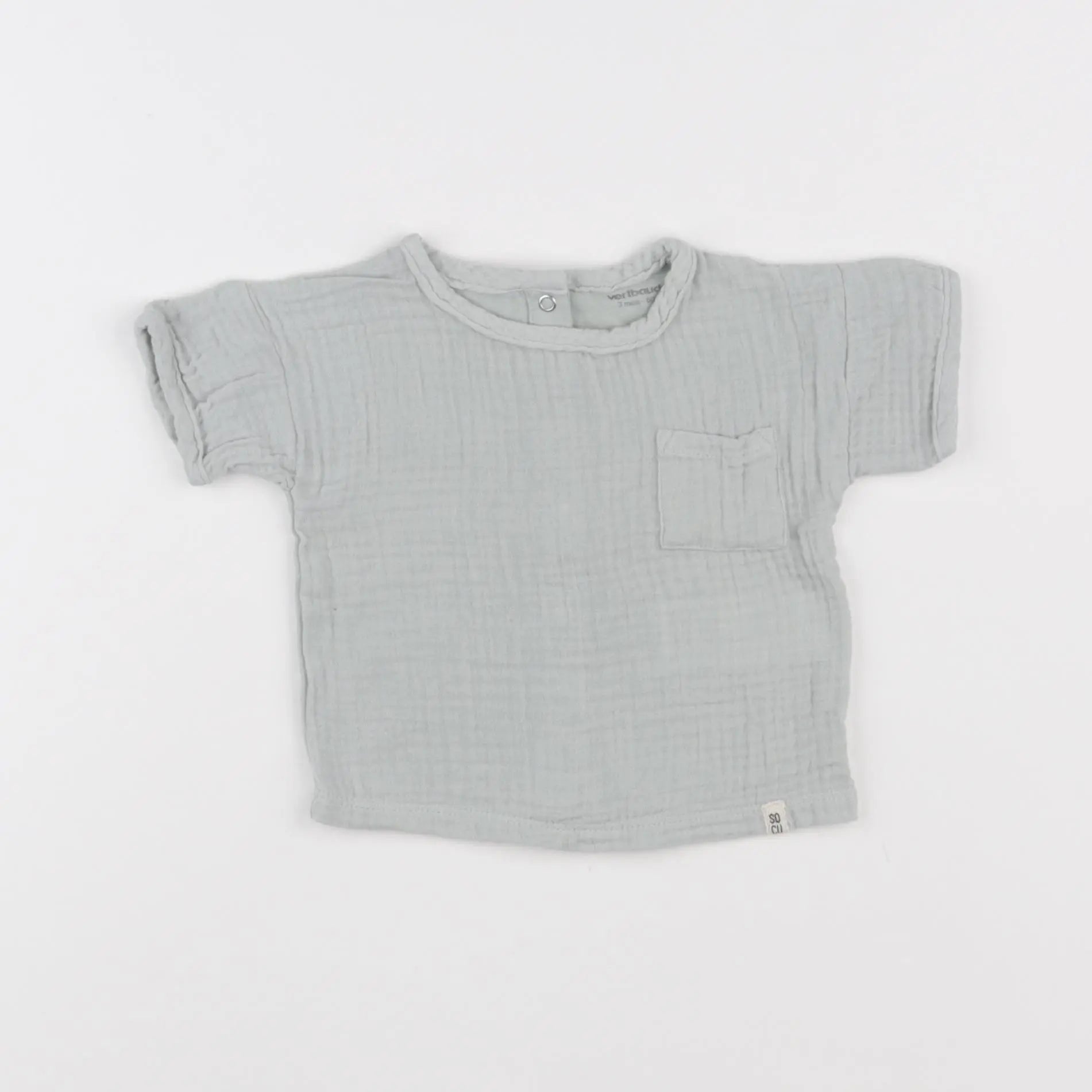 Vertbaudet - blouse vert - 3 mois