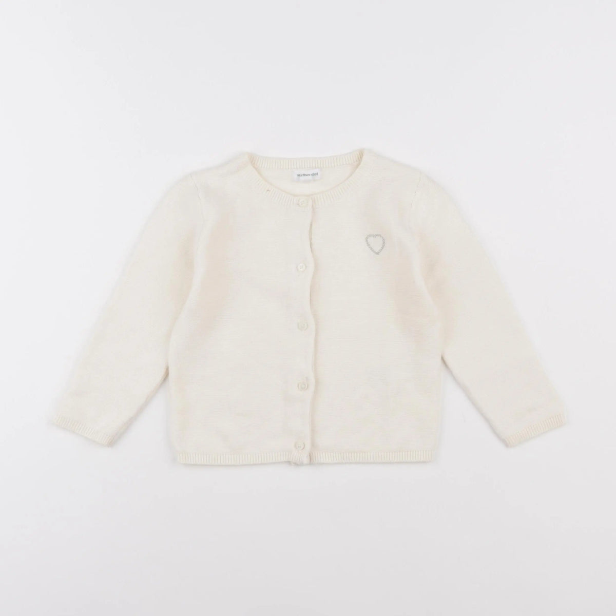 Vertbaudet - gilet blanc - 18 mois