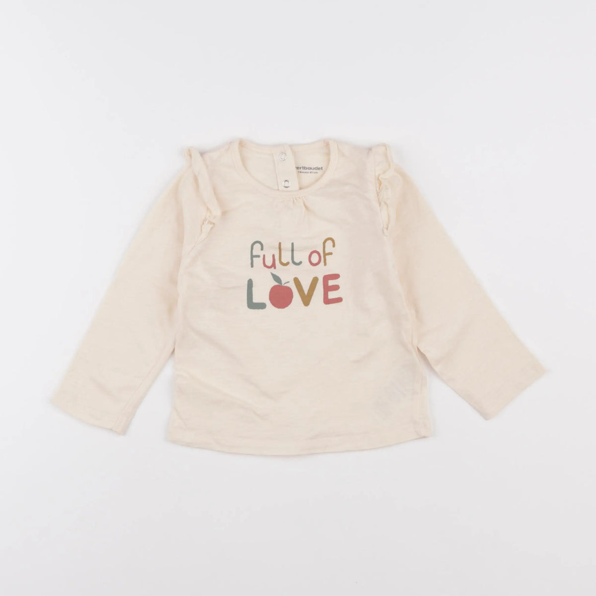 Vertbaudet - tee-shirt beige - 18 mois