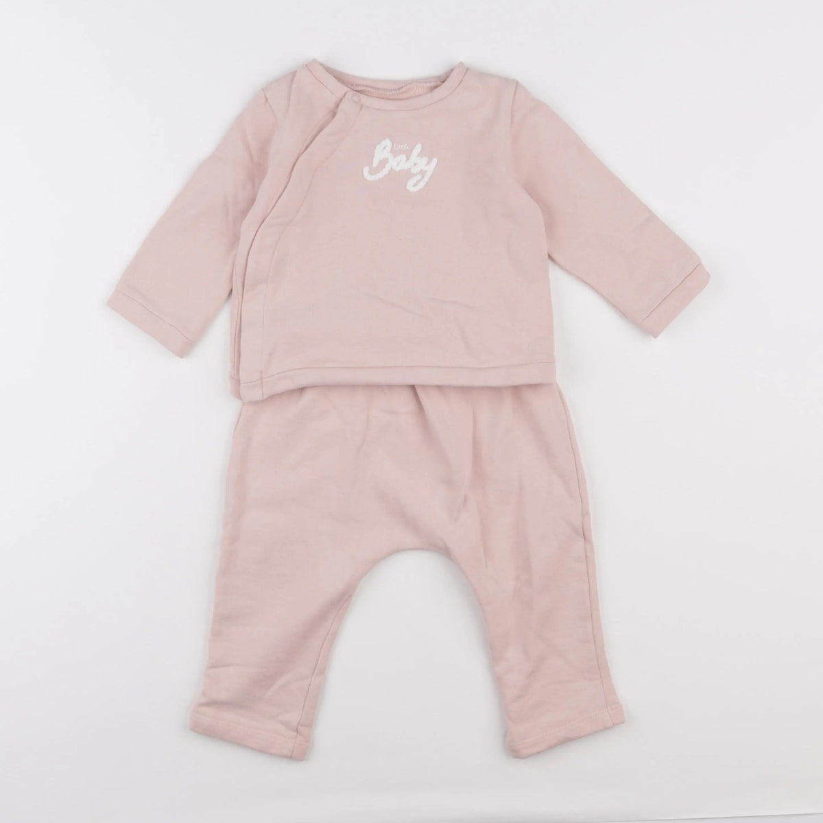 Vertbaudet - ensemble rose - 9 mois