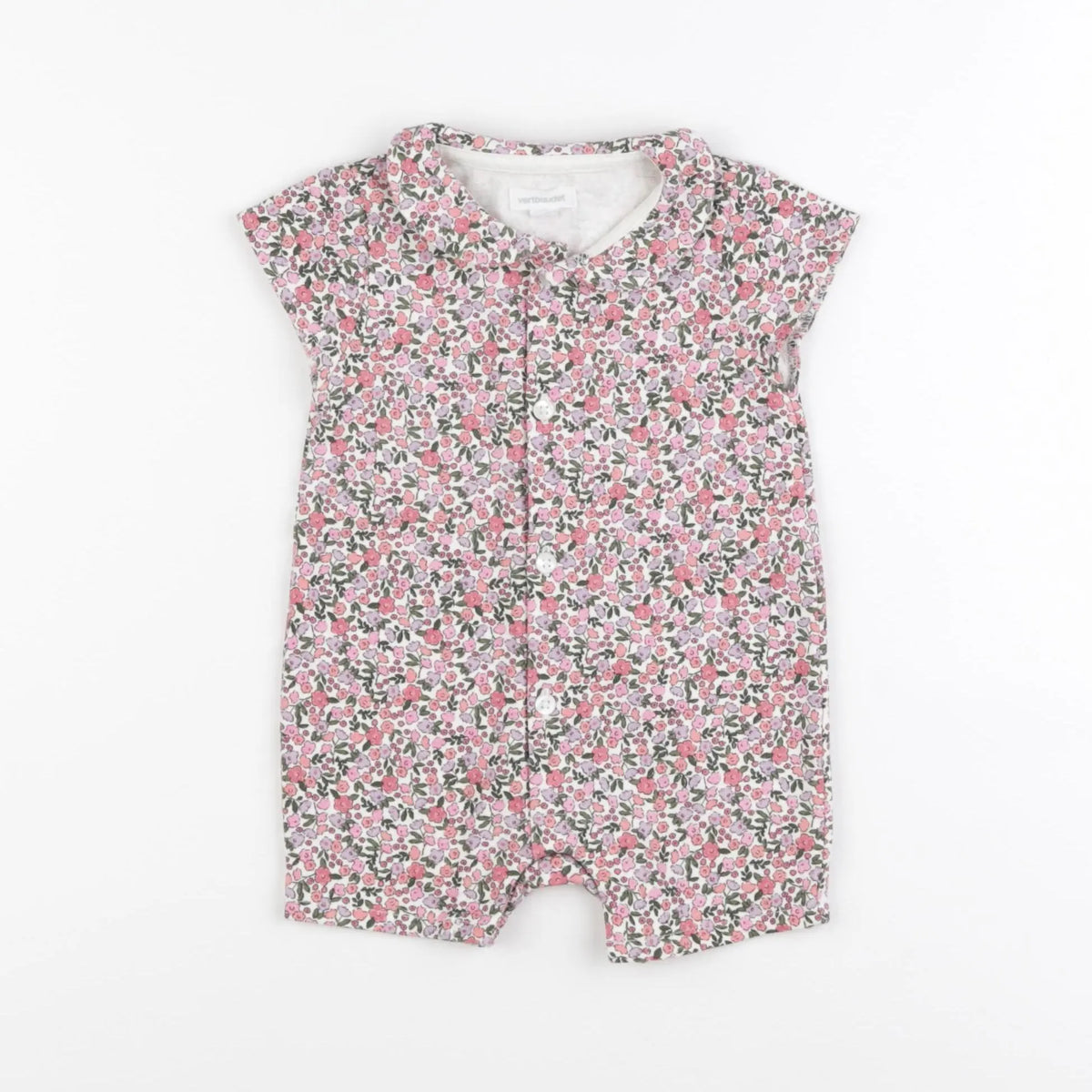Vertbaudet - combinaison rose - 6 mois