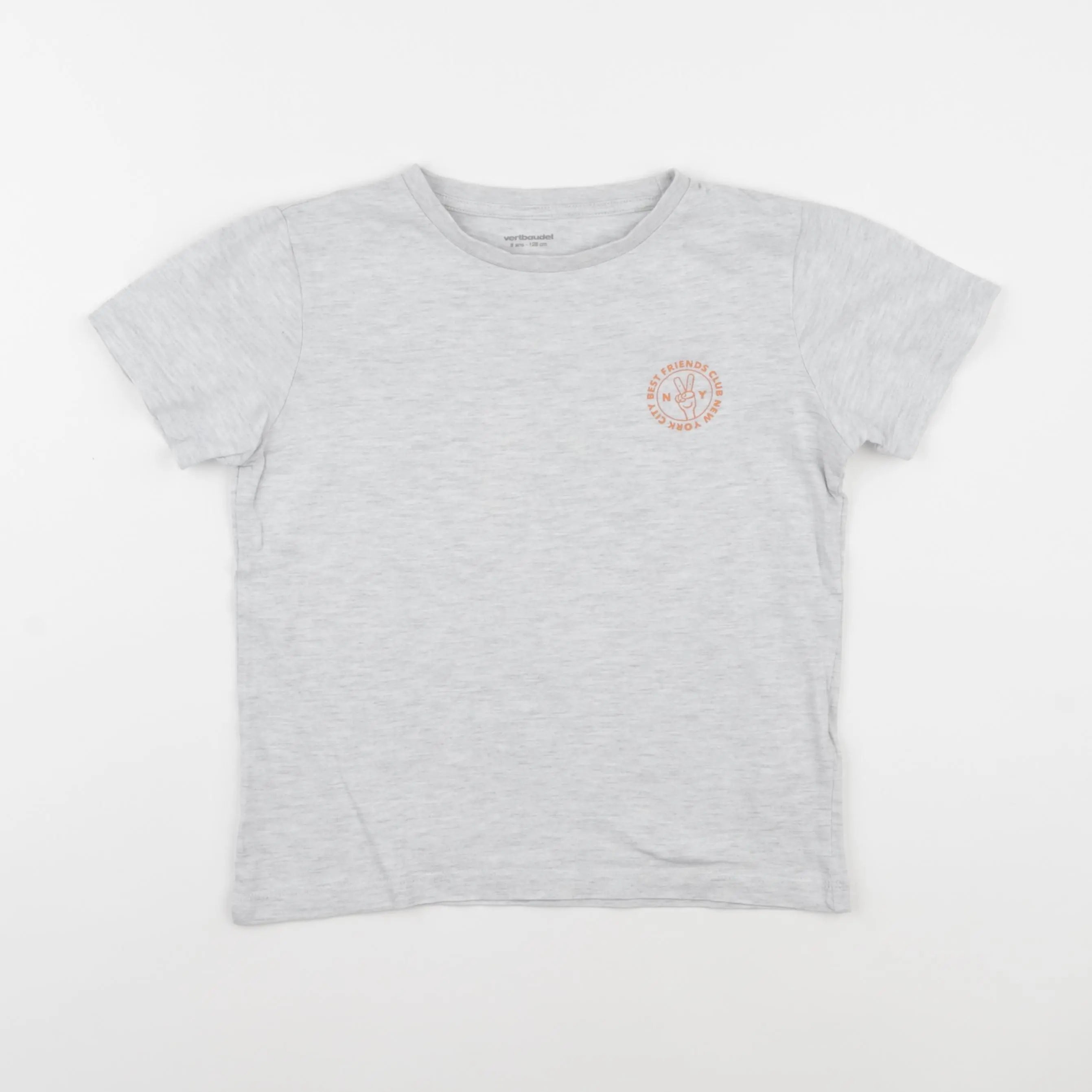 Vertbaudet - tee-shirt gris - 8 ans