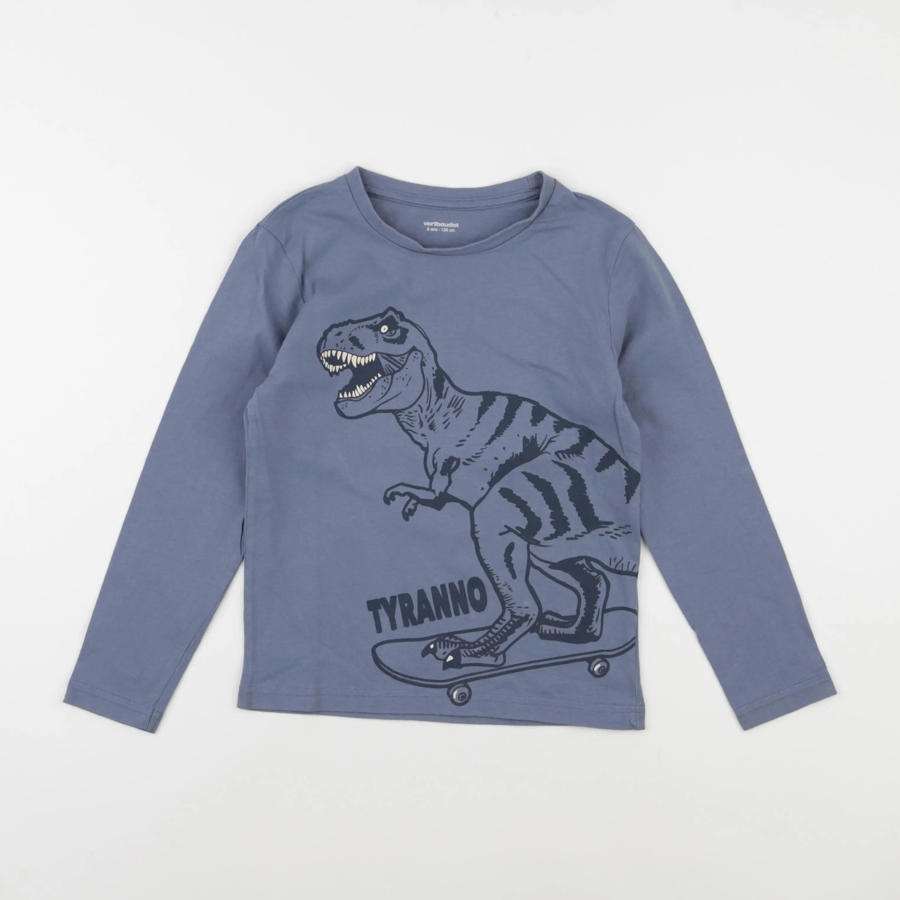 Vertbaudet - tee-shirt bleu - 8 ans