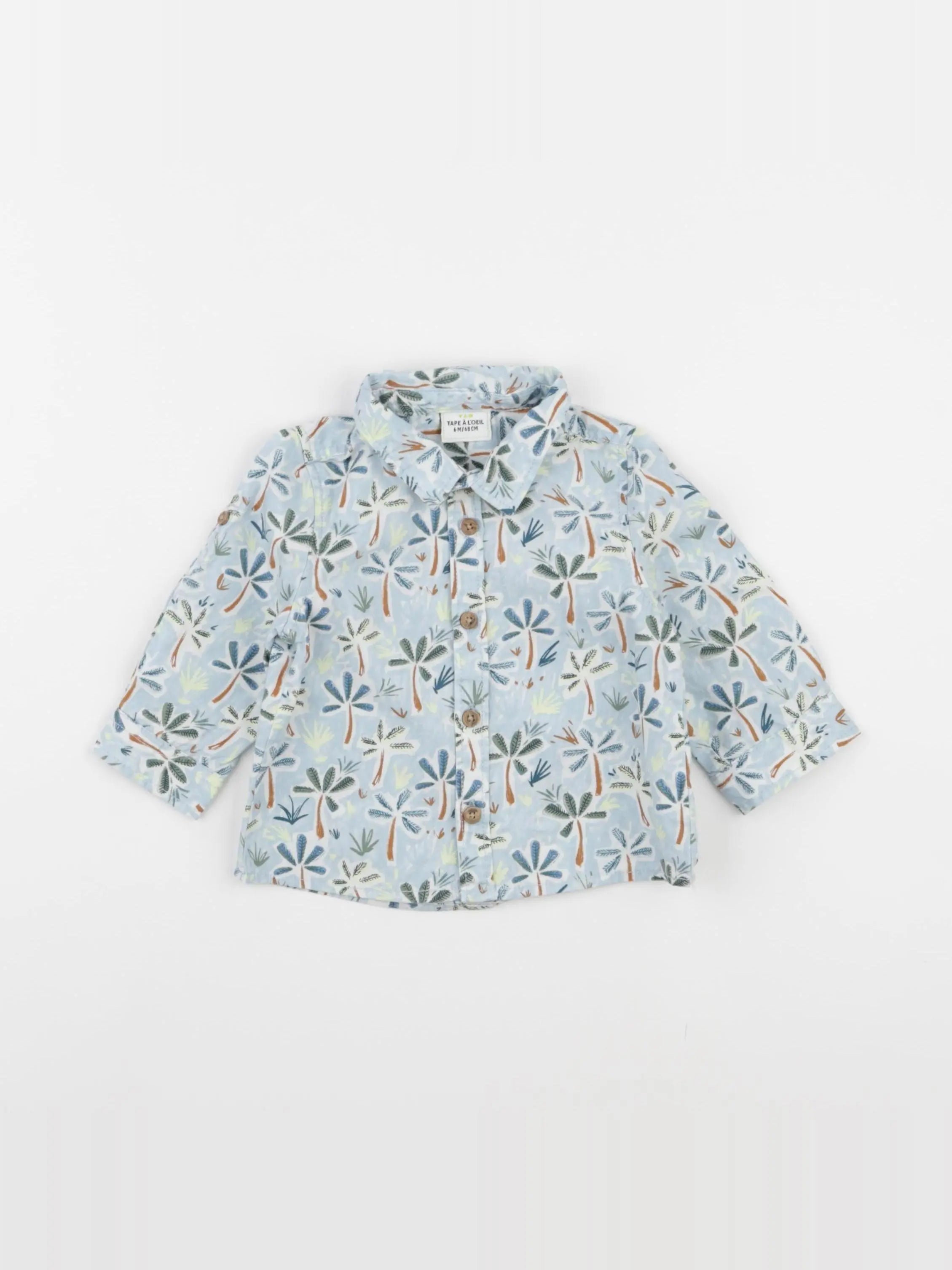 Tape à l'oeil - chemise bleu - 6 mois
