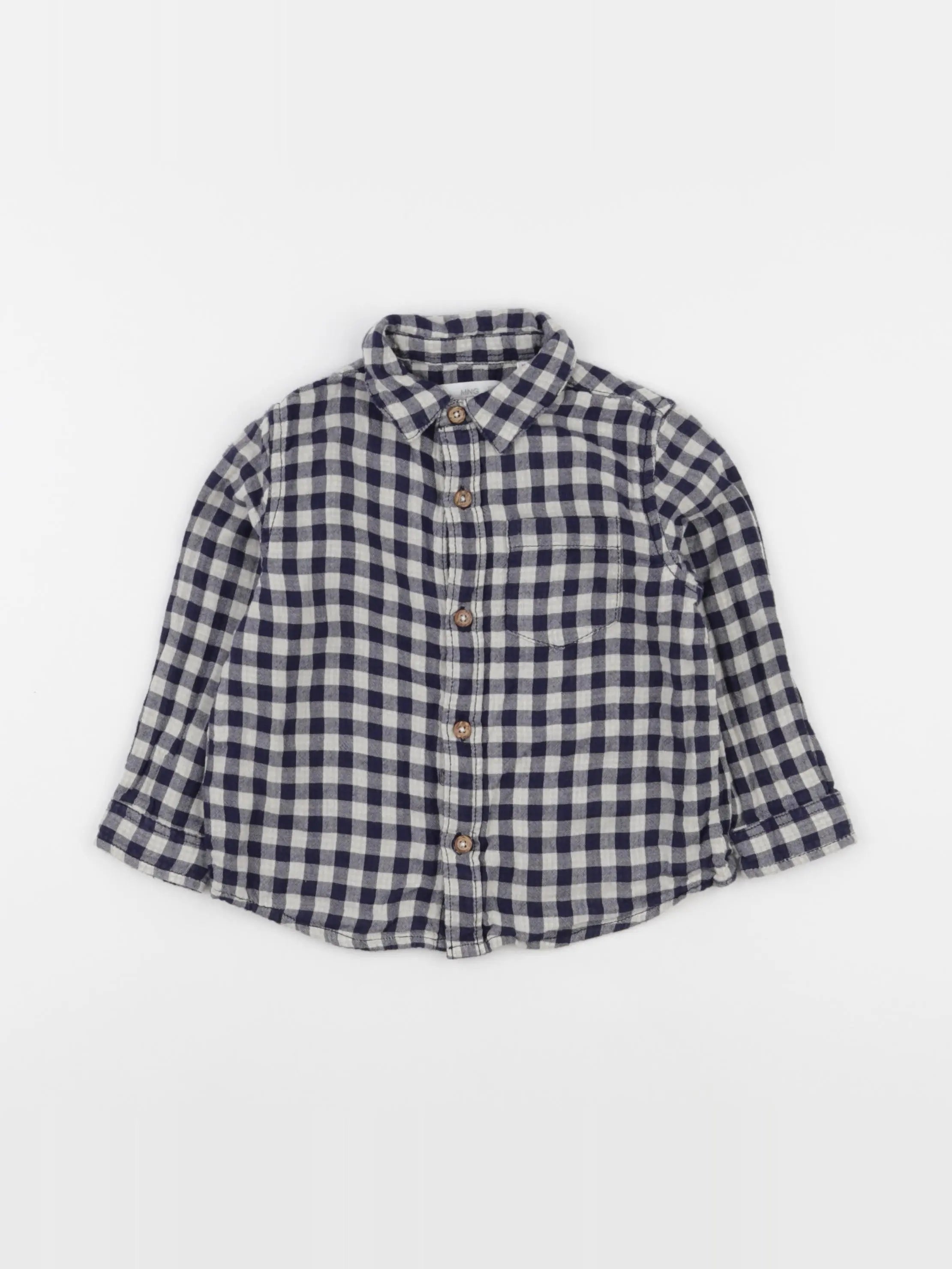 Mango - chemise bleu - 12/18 mois