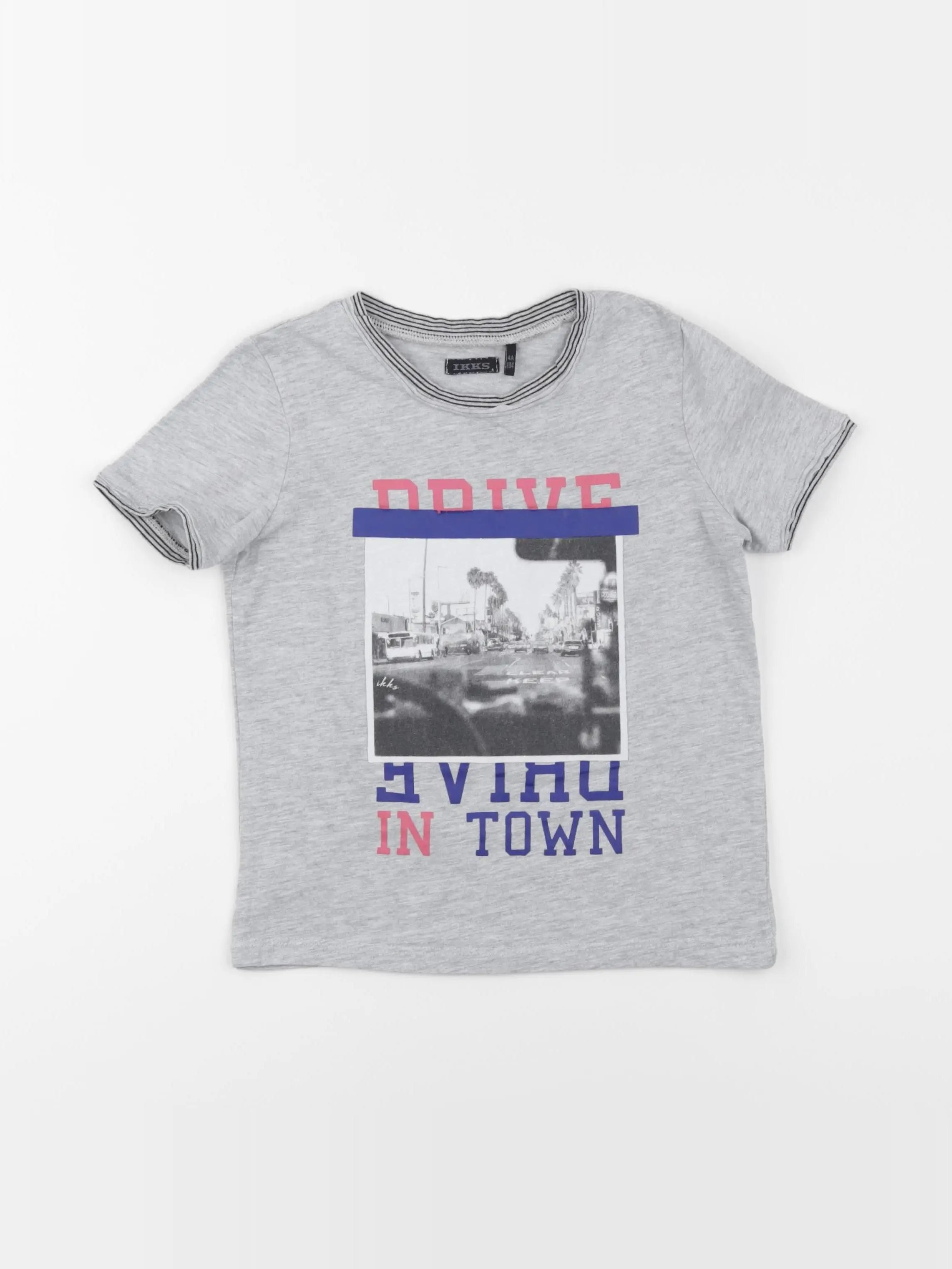 IKKS - tee-shirt gris - 4 ans