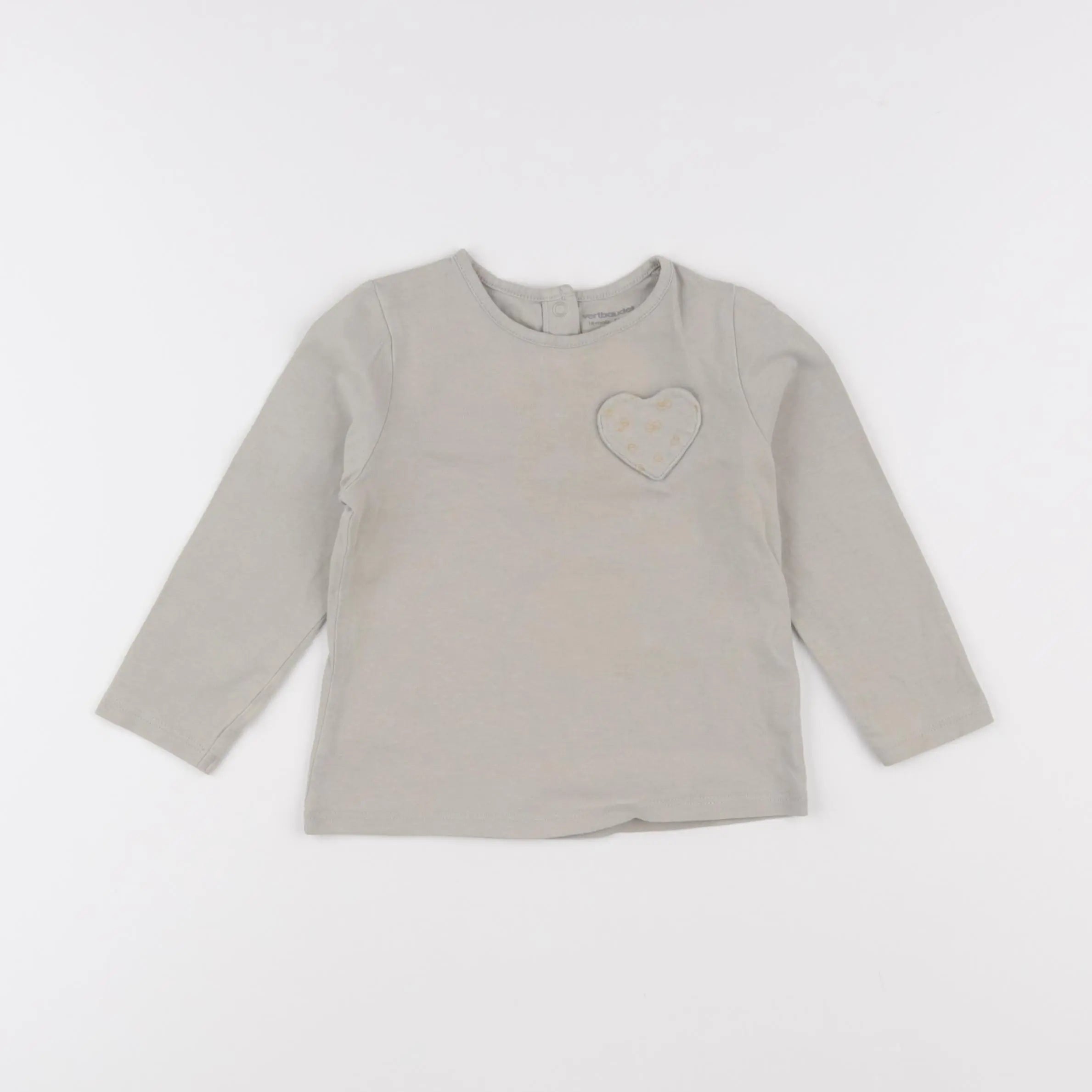 Vertbaudet - tee-shirt beige - 18 mois
