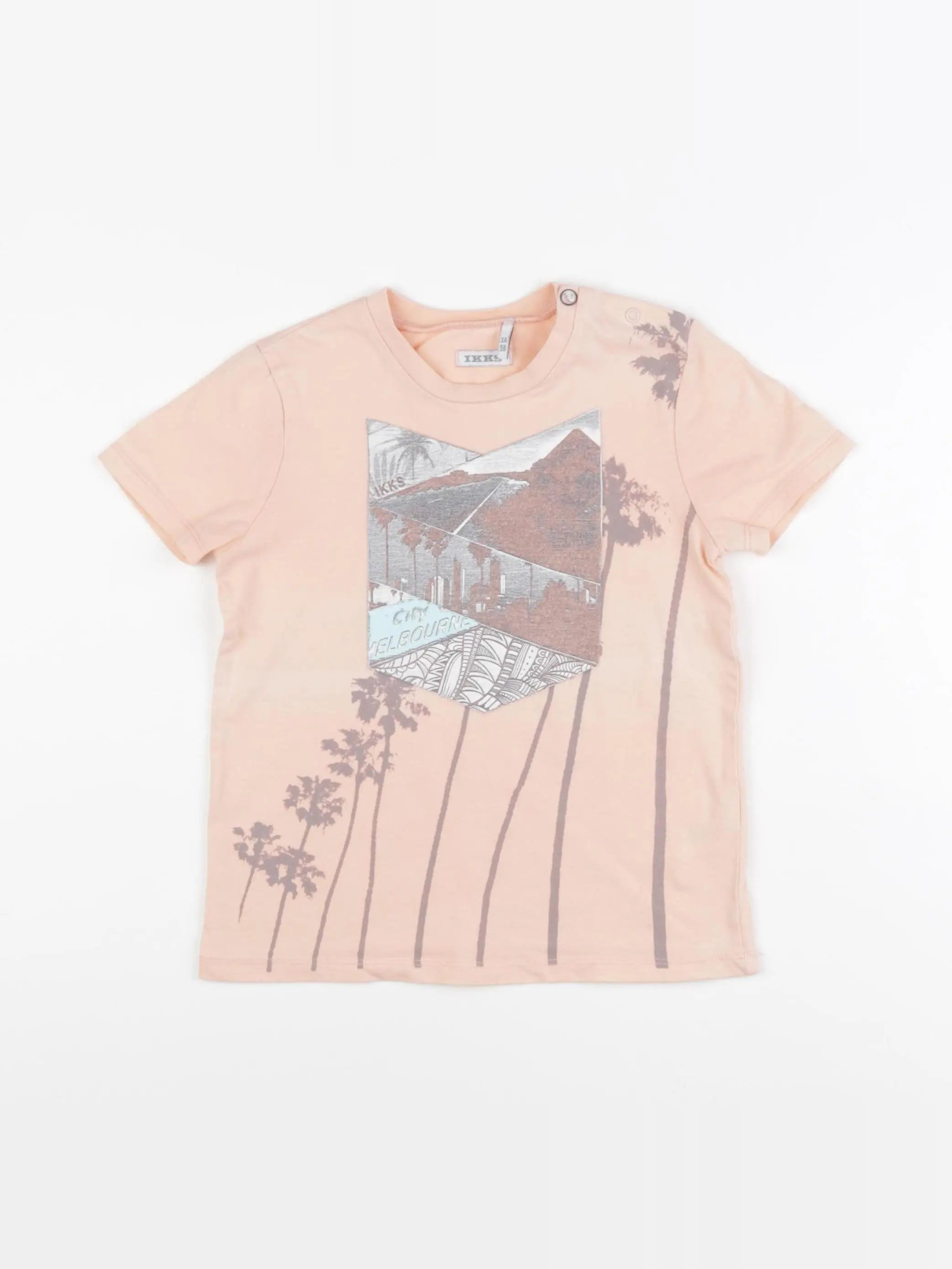IKKS - tee-shirt rose - 3 ans