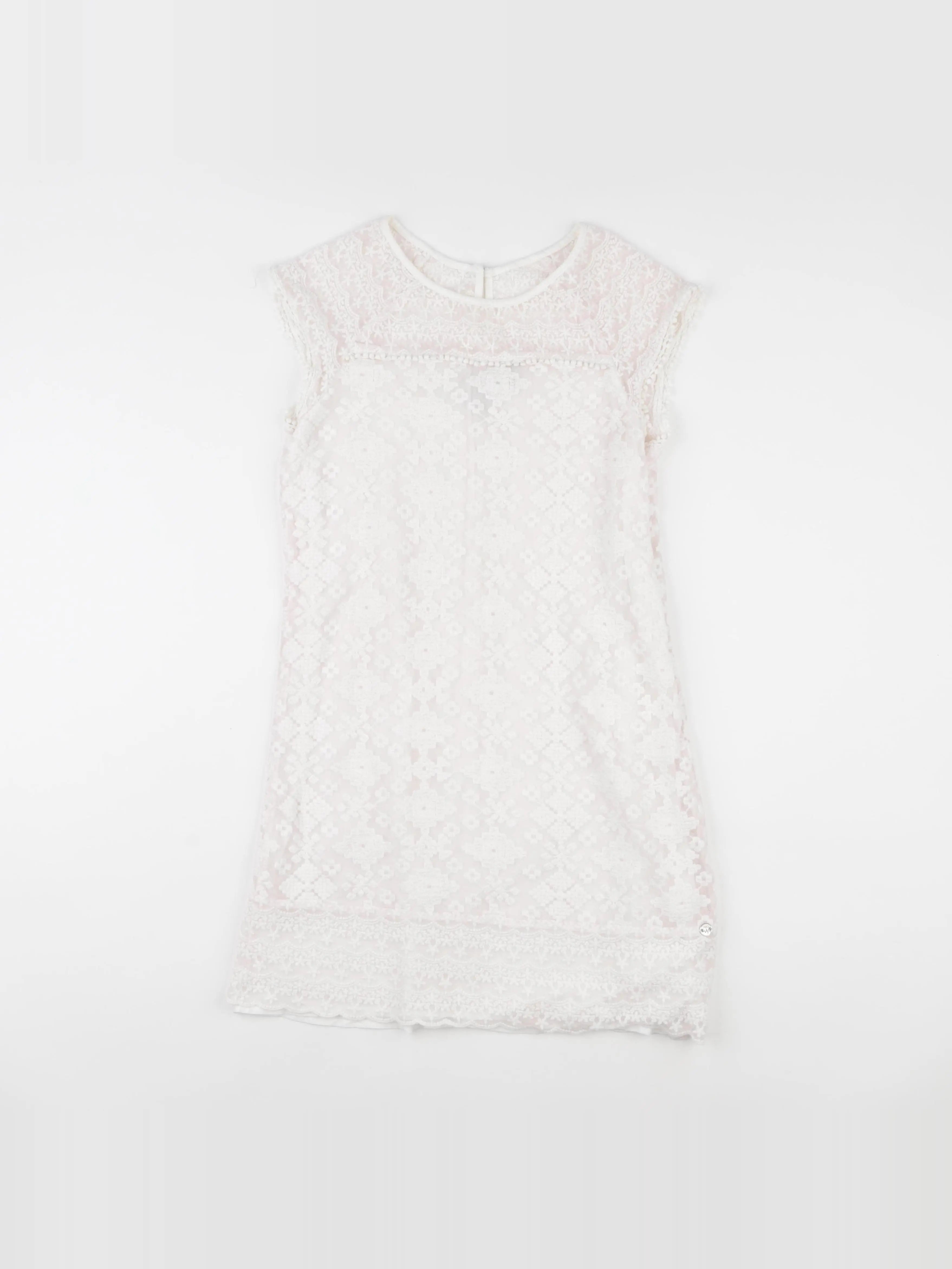 IKKS - robe blanc, rose - 14 ans