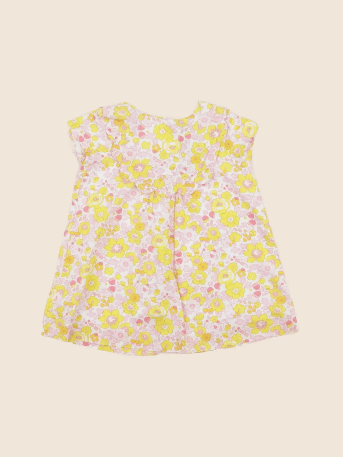 Jacadi - robe liberty jaune - 6 mois