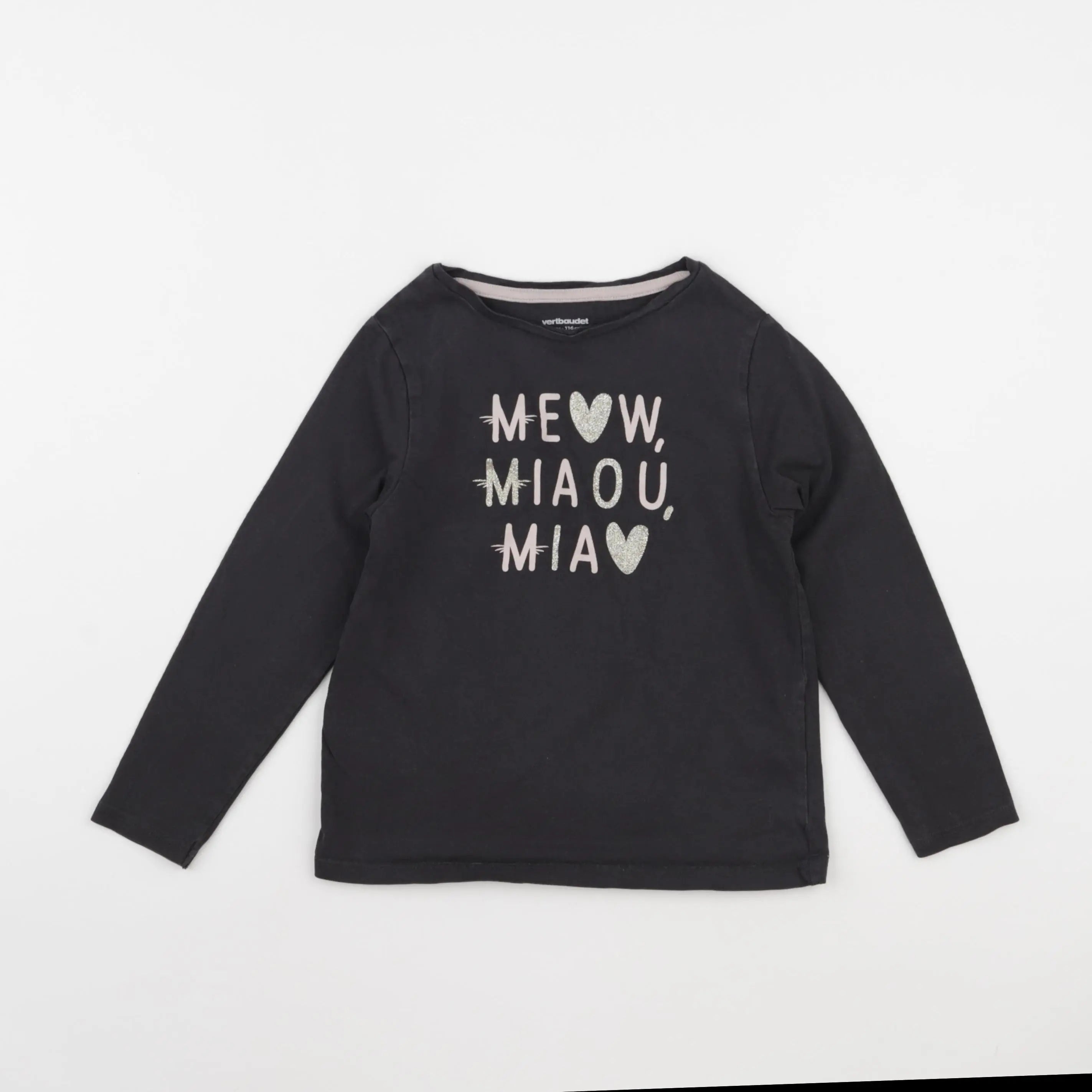 Vertbaudet - tee-shirt gris - 6 ans