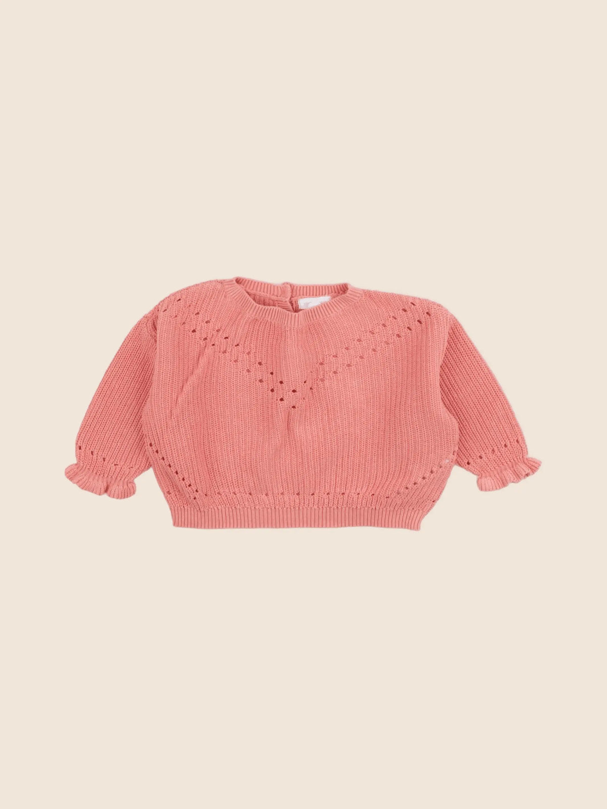 Vertbaudet - pull orange - 6 mois