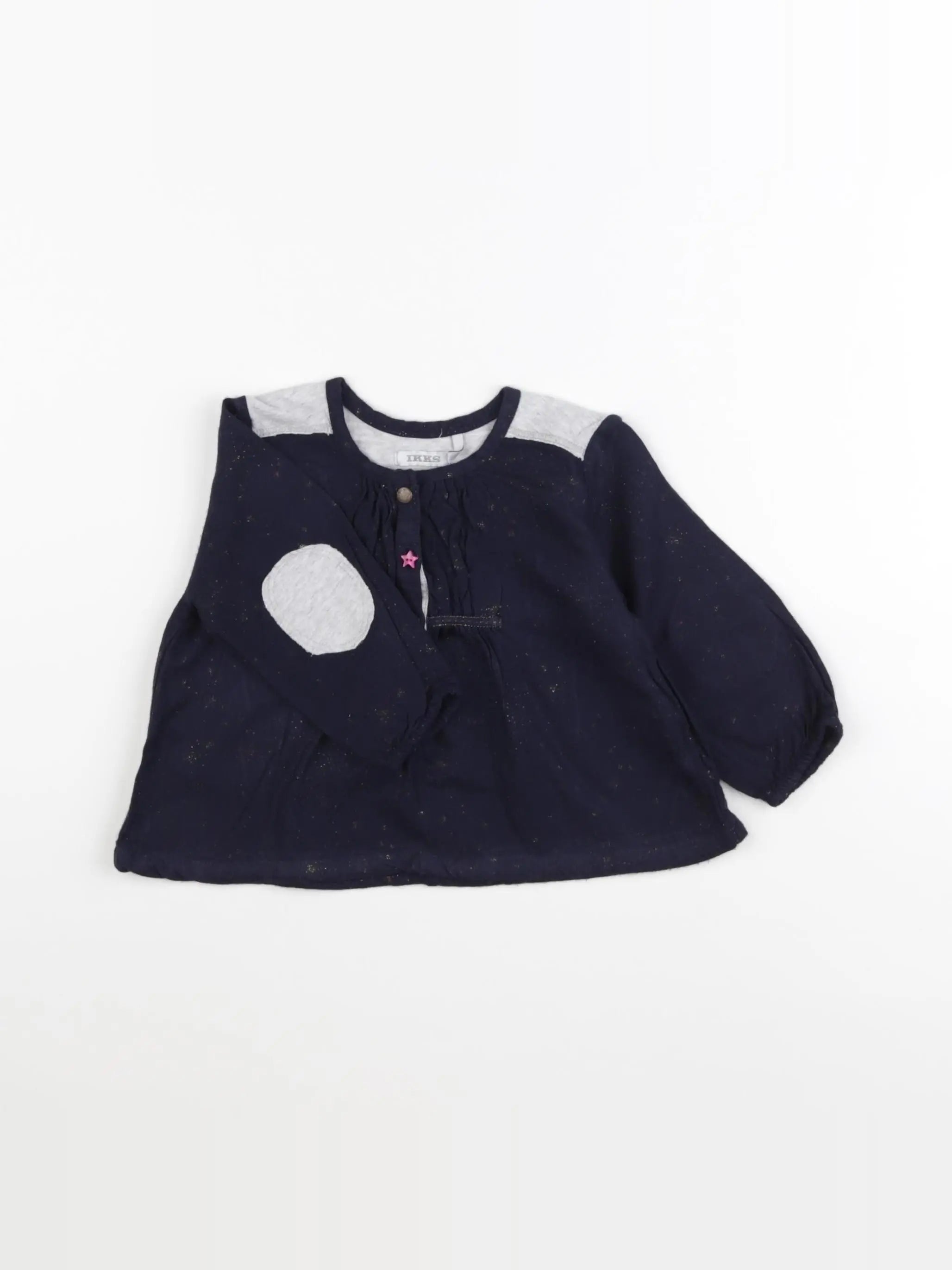IKKS - blouse bleu - 12 mois