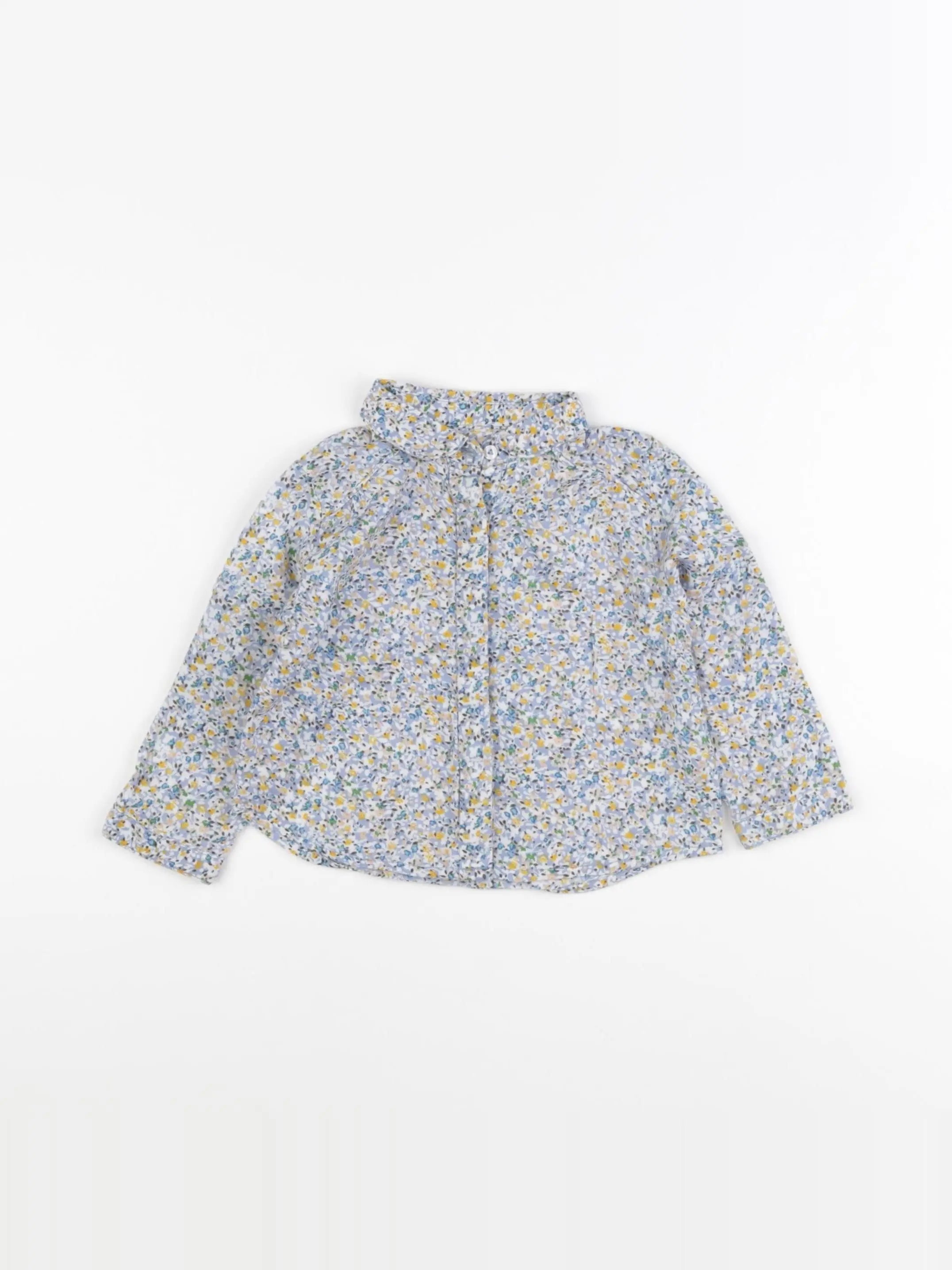 Zara - blouse bleu - 9/12 mois