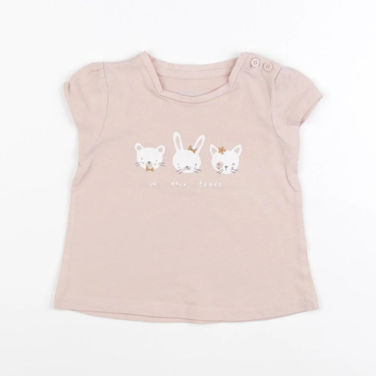 Vertbaudet - tee-shirt rose - 9 mois