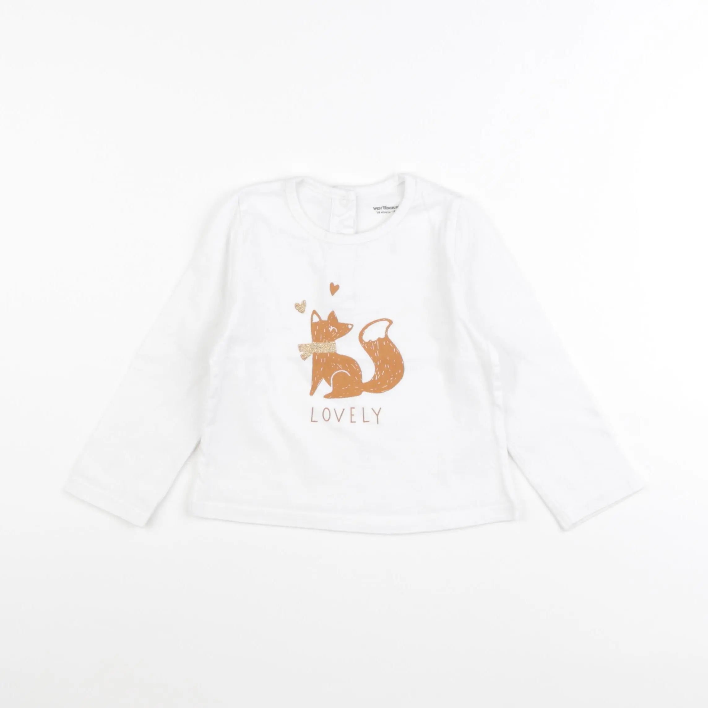 Vertbaudet - tee-shirt blanc - 18 mois