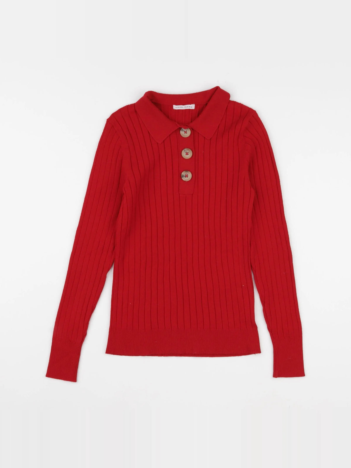 Monoprix - pull rouge - 12 ans
