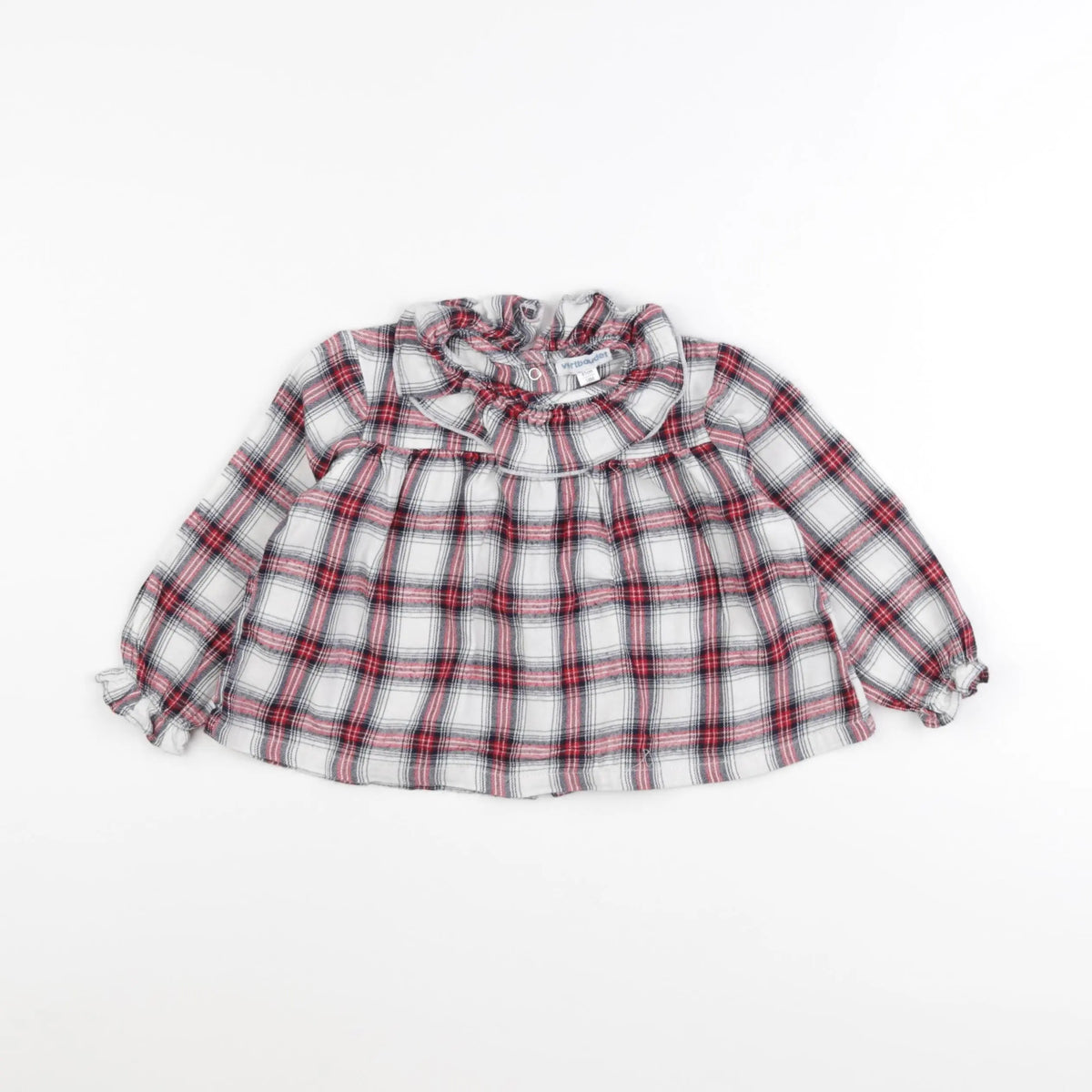 Vertbaudet - blouse blanc, rouge - 18 mois