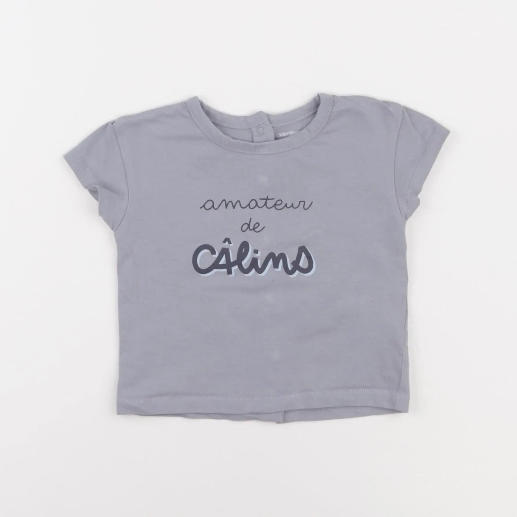 Vertbaudet - tee-shirt bleu - 9 mois