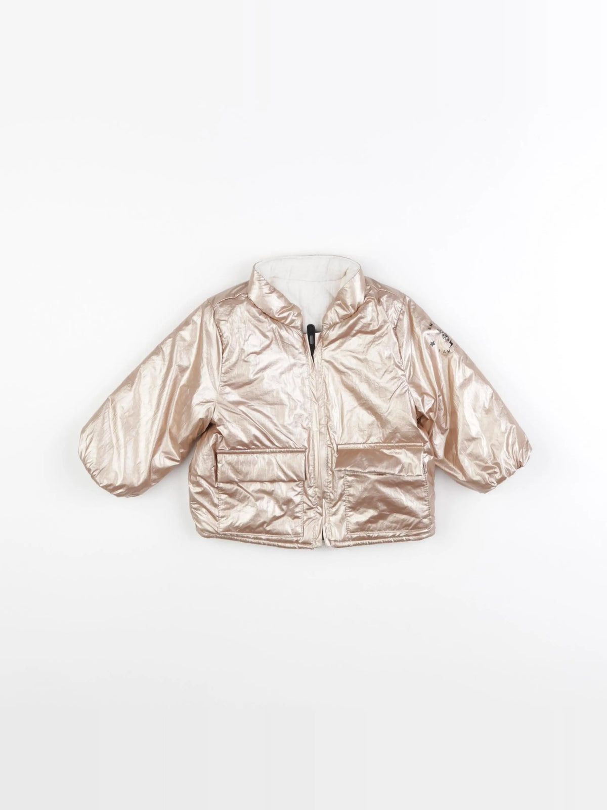 IKKS - veste réversible beige, or - 6 mois