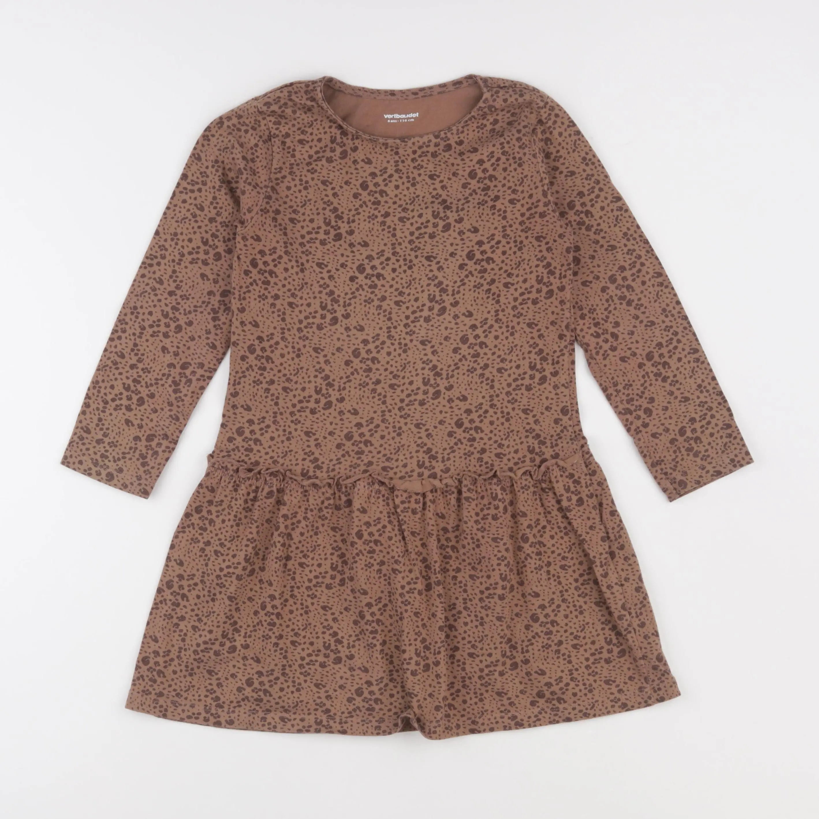 Vertbaudet - robe marron - 6 ans