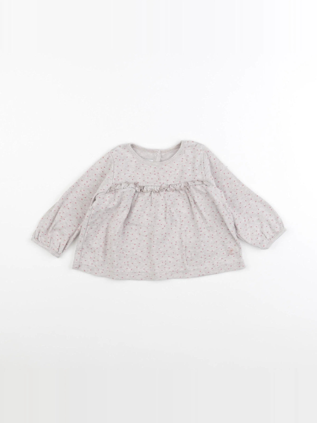 Petit Bateau - tee-shirt gris - 12 mois