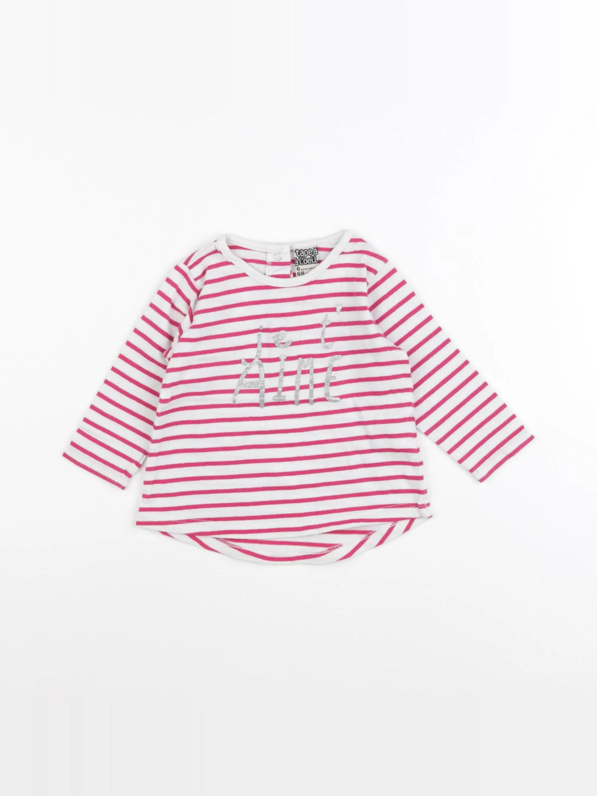 Tape à l'oeil - tee-shirt rose - 6 mois