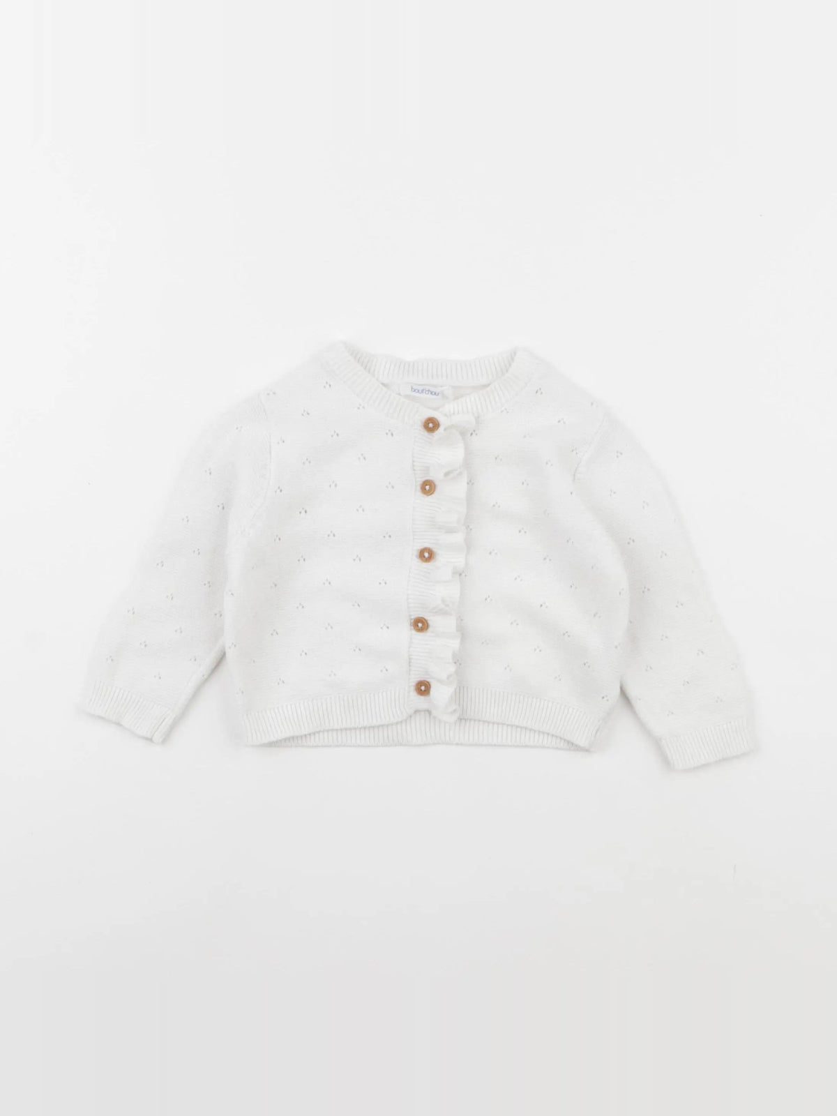 Boutchou - gilet blanc - 6 mois