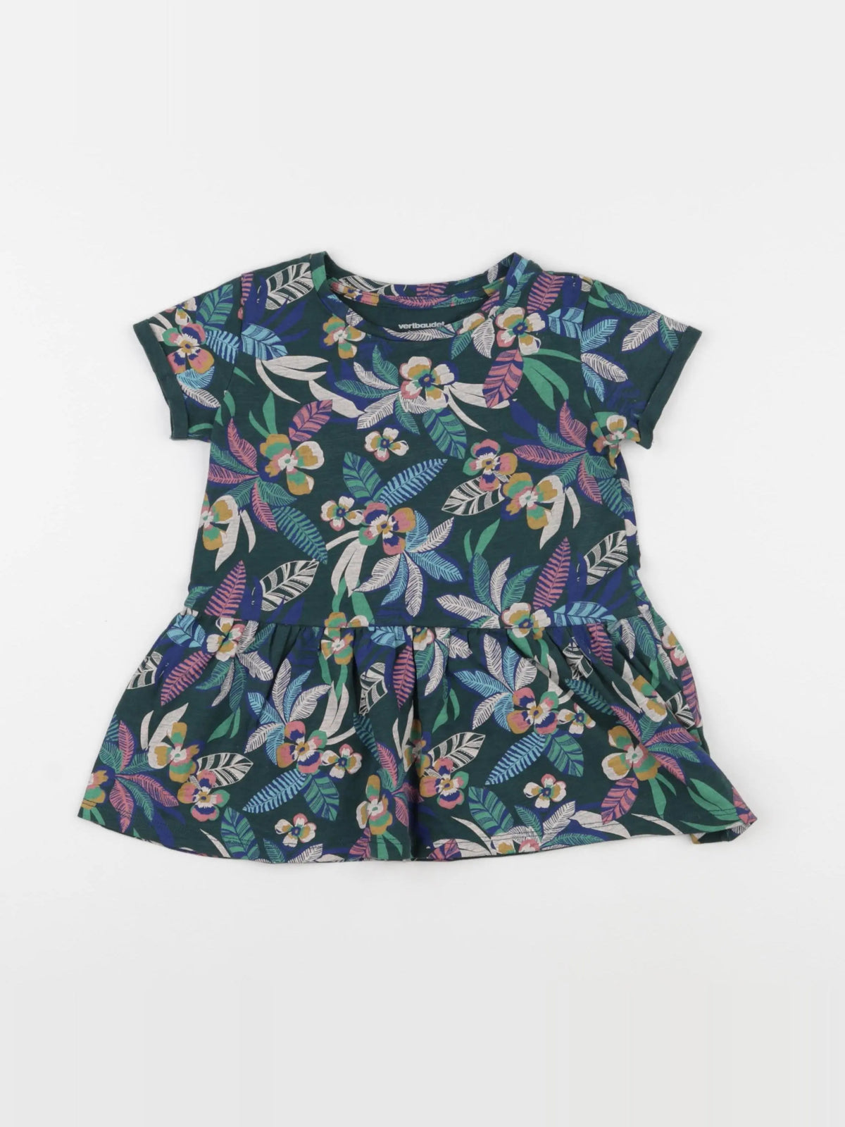 Vertbaudet - robe vert - 2 ans
